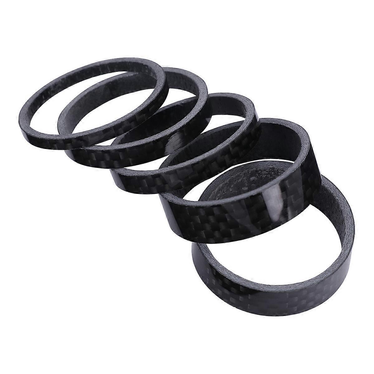 Bike Headset Fork Spacers Carbon Fiber Bike Parts Circular Shape for Bike Fit Improvement and Maintenance 1 Set