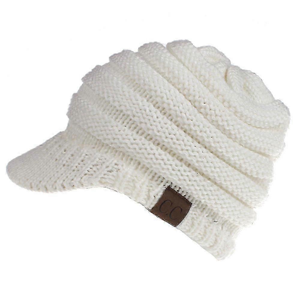 Bonnet d'hiver chaud en tricot pour queue de cheval et chignon haut en désordre