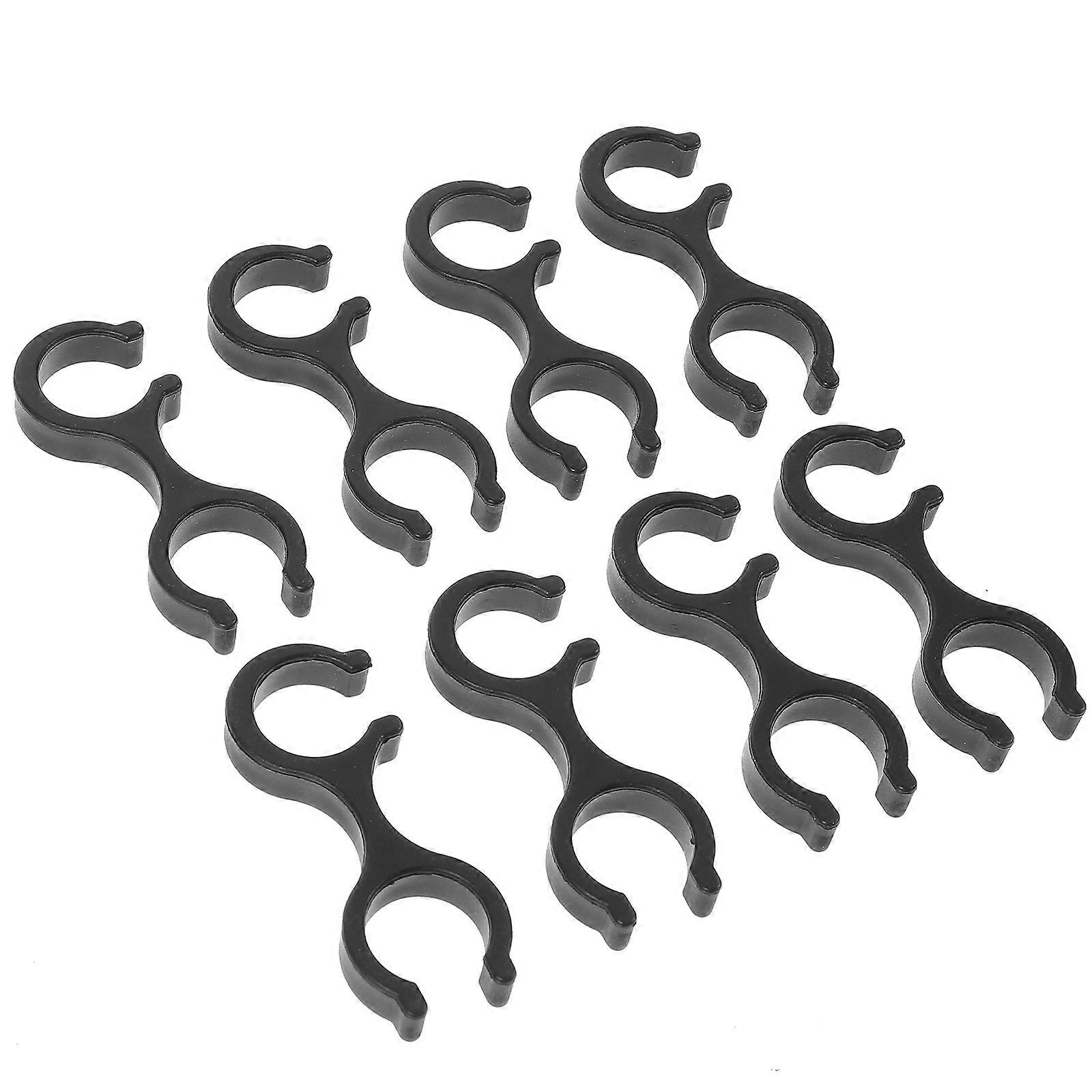 Rotatable Shape Storage Clasps for Hiking Walking Sticks – Lightweight Durable Clips for Outdoor Trekking Poles – Black