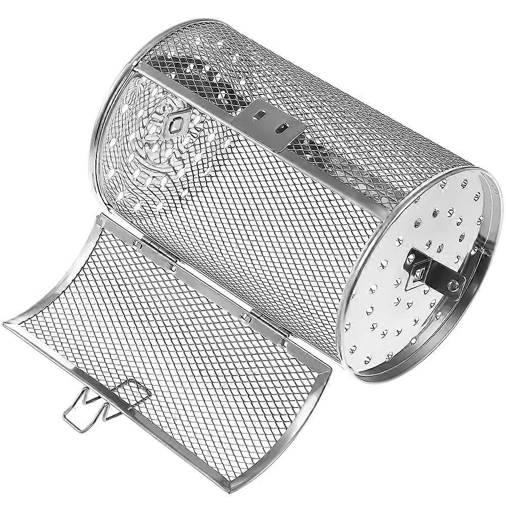 Stainless Steel Rotating BBQ Basket for Oven Air Fryer – Even Cooking Meat & Vegetables with Unique Door Design