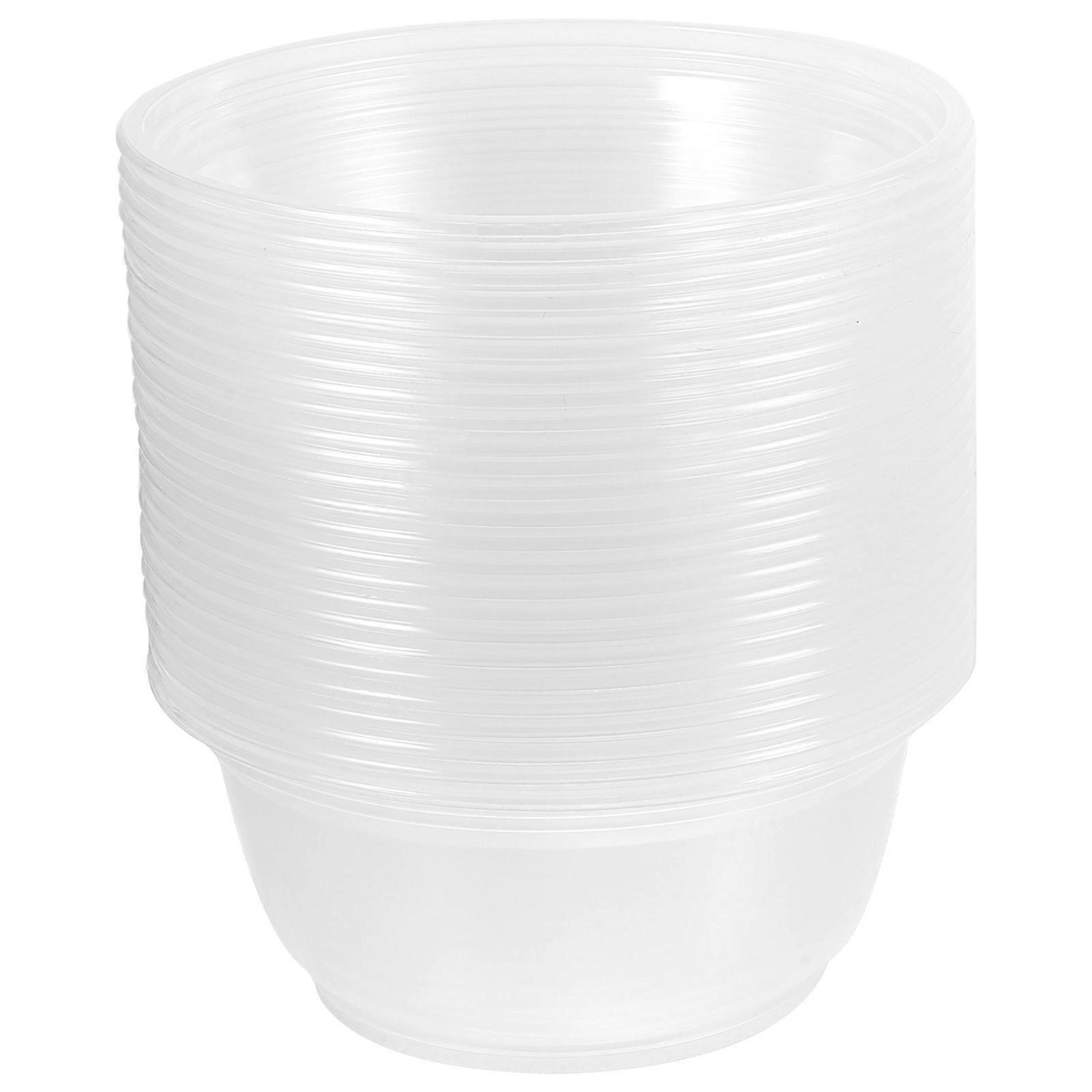 Small Plastic Bowls Takeaway Containers For Food No Cleaning Required Personal Use Party Campers 100Pack