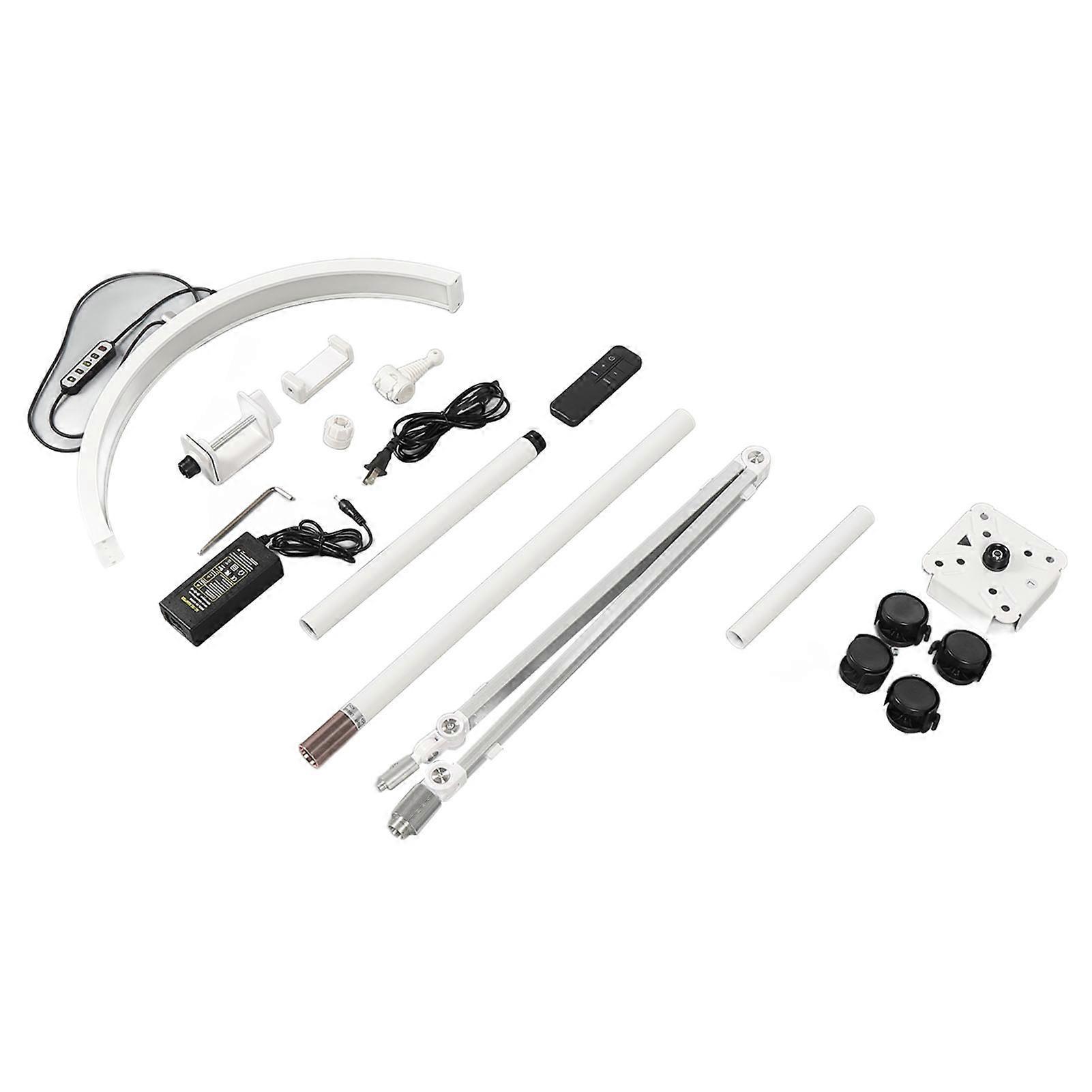 Lash Light with Wheels Adjustable Brightness Warm to Cool Light LED Half Moon Lash Light for Lash Techs Makeup