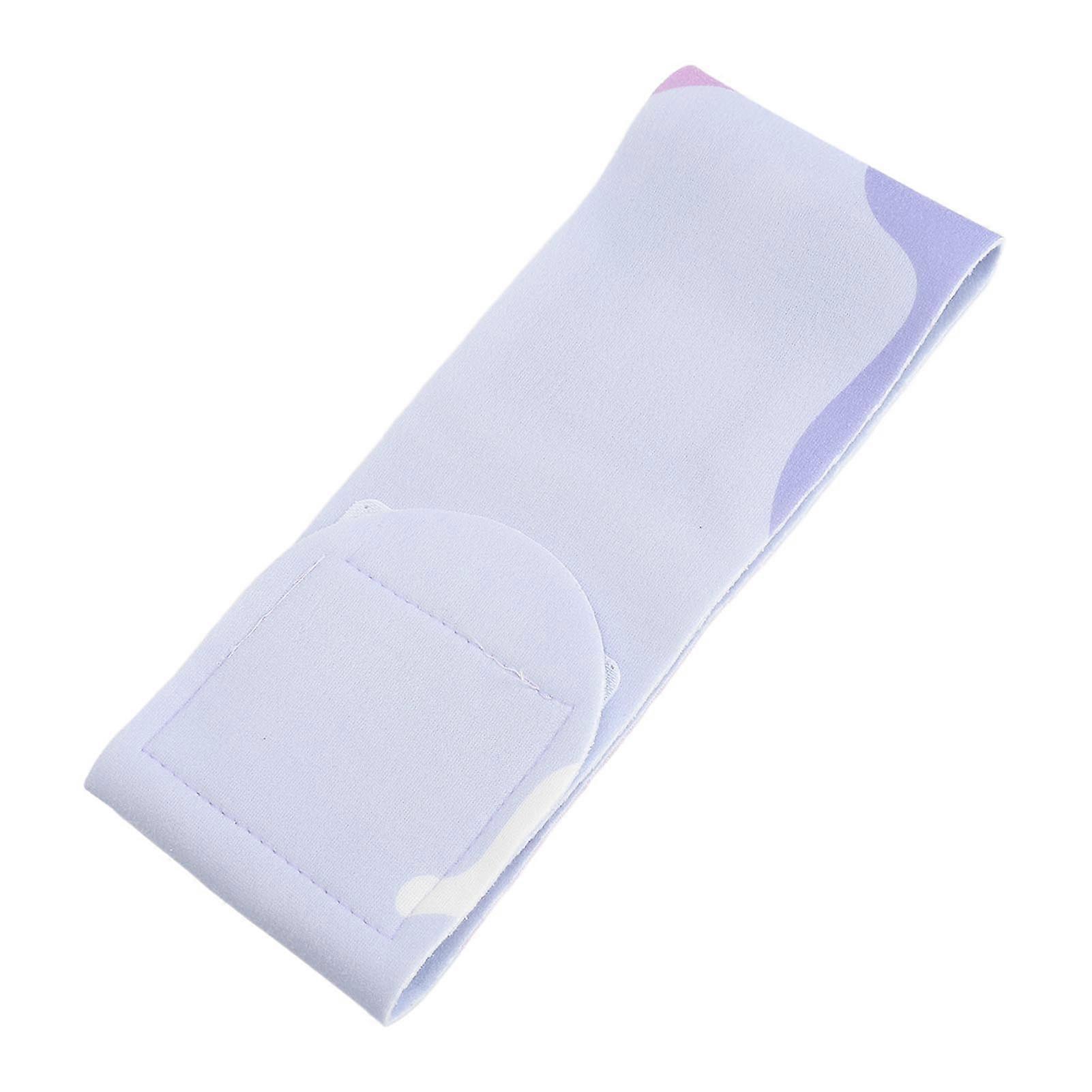 2 Pcs Neck Wrinkle Patches Faux Suede Washable Anti Aging Smoothing Gel Neck Wrap Pad Purple