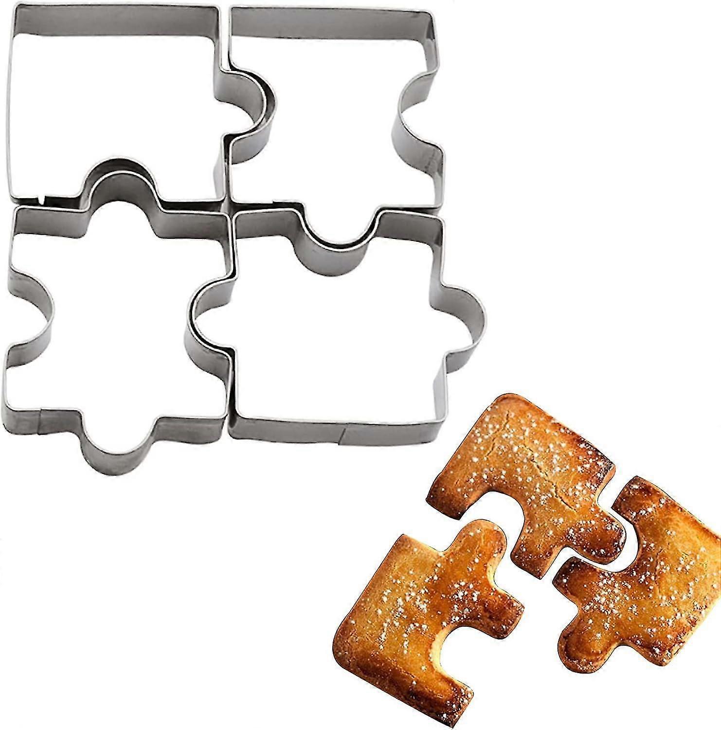 Puzzle Cookie Cutters 4 Pieces Cookie Cutter Cookie Cutters For Cutting Biscuits, Biscuits, Fondant