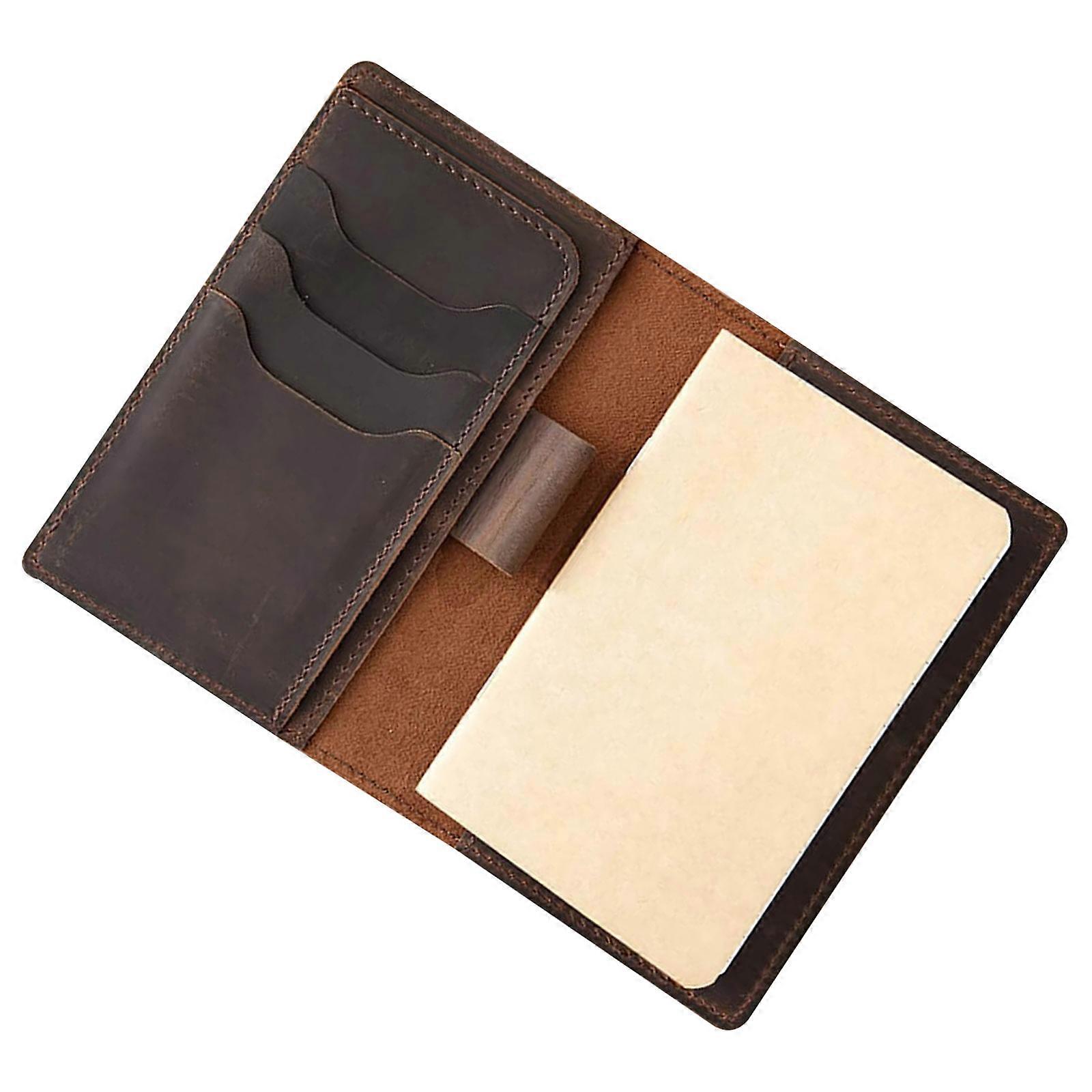 Leather Cover Notebook Daily Notepads Travel Notebook Meeting Notebook Journal Notebook Stationery Notebooks  Coffee color