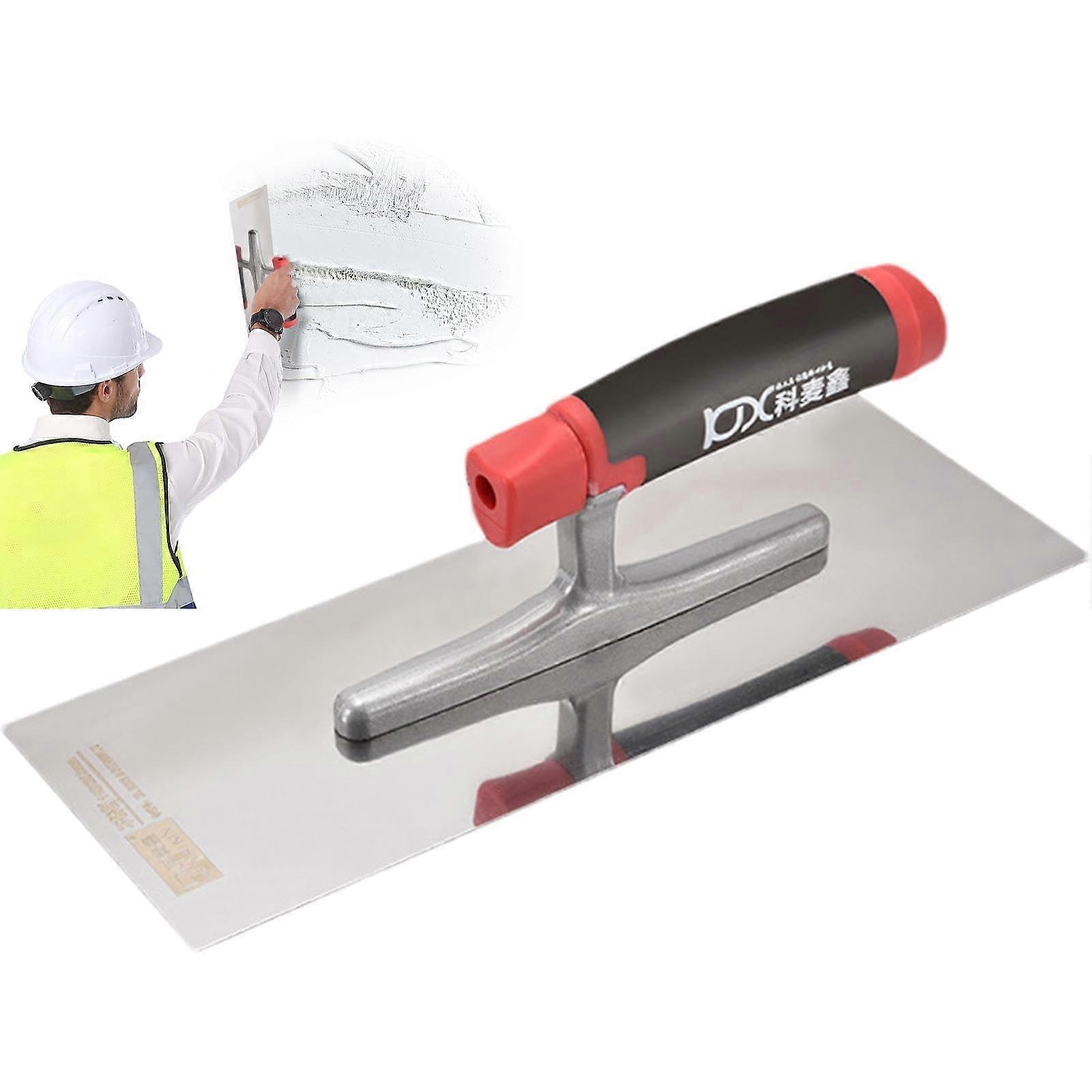 Smoothing trowel – stainless steel with soft grip for cement, concrete, masonry.