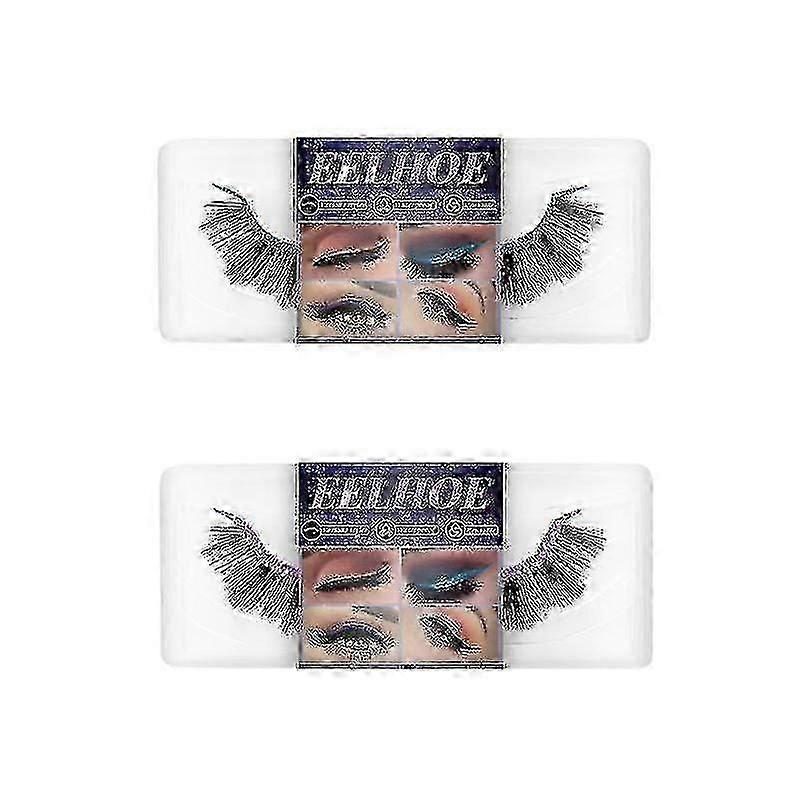 Eelhoe Βλεφαρίδες Eyeliner Αυτοκόλλητες Ψεύτικες βλεφαρίδες Απαλό Φυσικό Σγουρό Παχύ Ψεύτικες βλεφαρίδες Eyeliner -7555697429328