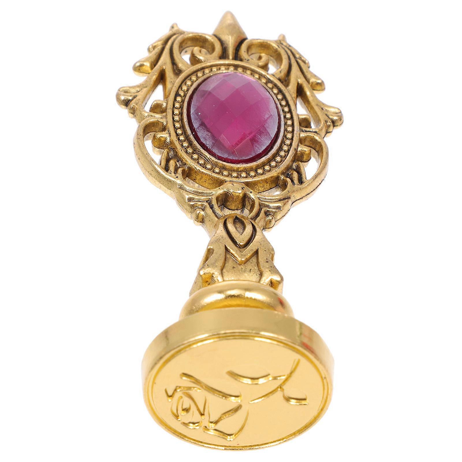 Detachable Wax Seal Stamp Practical Sealing Tool Retro Style Pink 7.5X2.5X2.5CM Sealing 1Pack