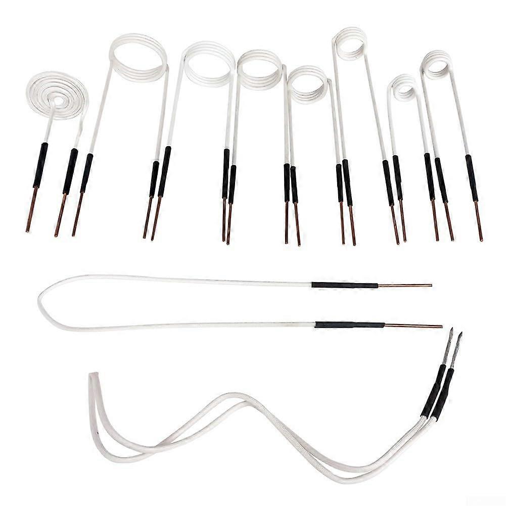 Induction heating coil set, 10piece, for removing rusty screws, nuts, bearings, gears, pulleys, flameless, safe, reusable, galvanized metal solder