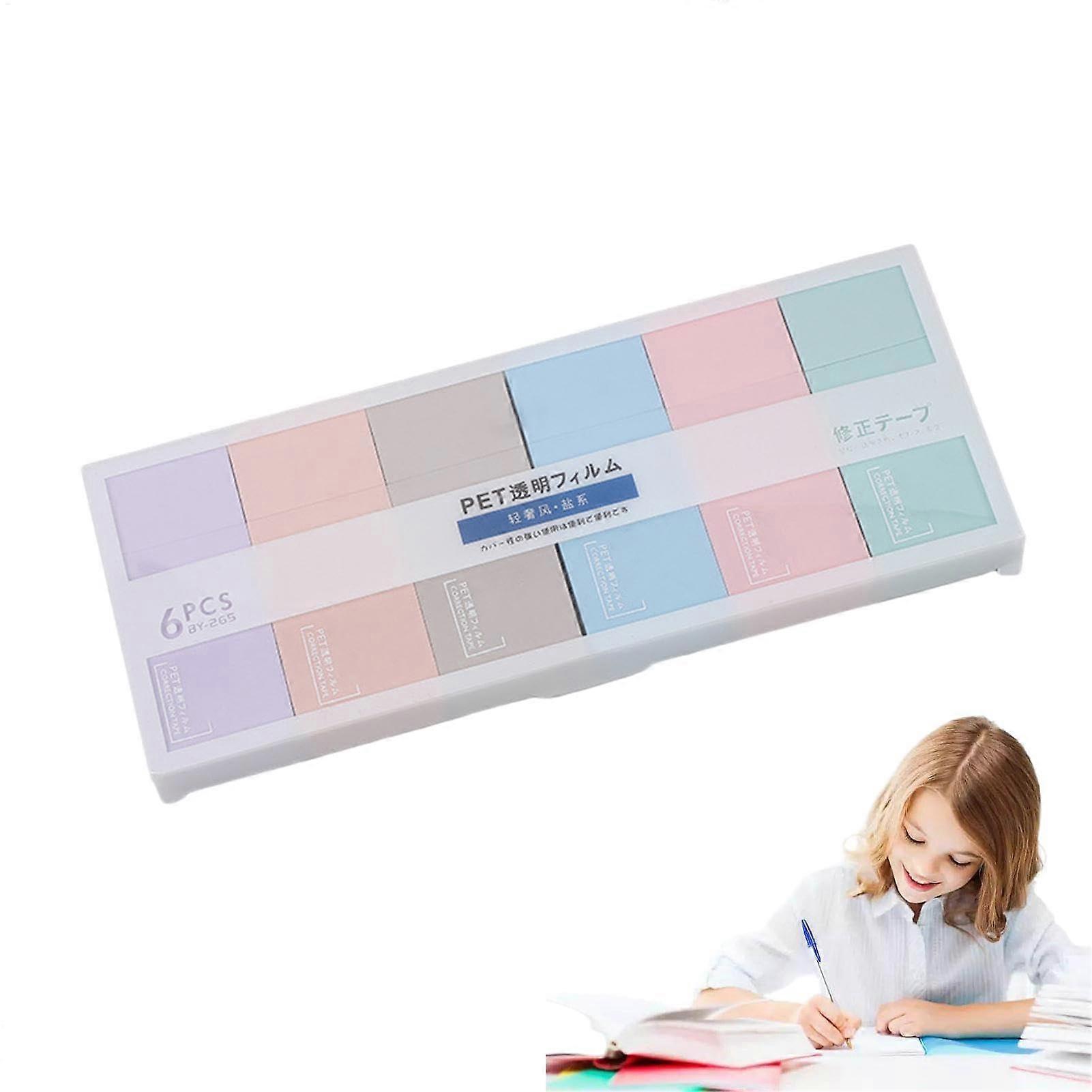 Whiteout correction tape, correction tape, 6X correction tape, instant correction applicator with no drying time for school supplies for students.