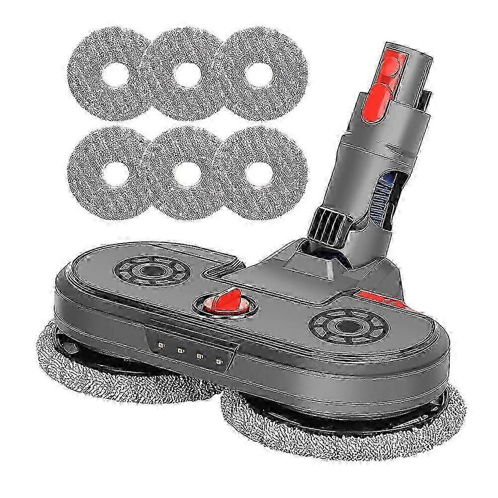 Replacement Electric Mop Head for Dyson V15 - Integrated Water Tank Mop with 6 Reusable Cloths for Deep Cleaning