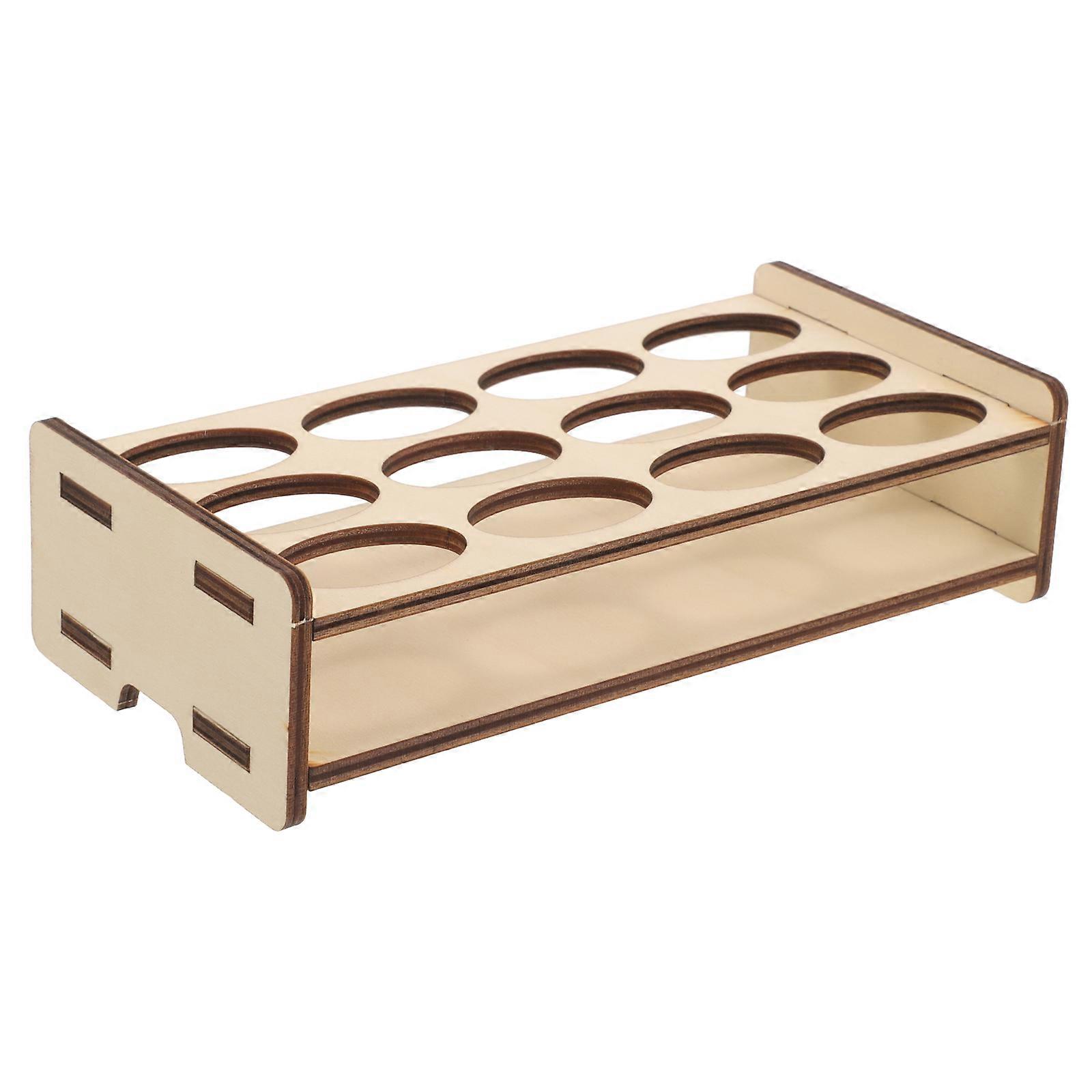 Multi-Function Organizer Stand Wood Paint Rack For Acrylic Paint Bottles Diy Assemblable 19.00X9.50X5.00Cm 1Set