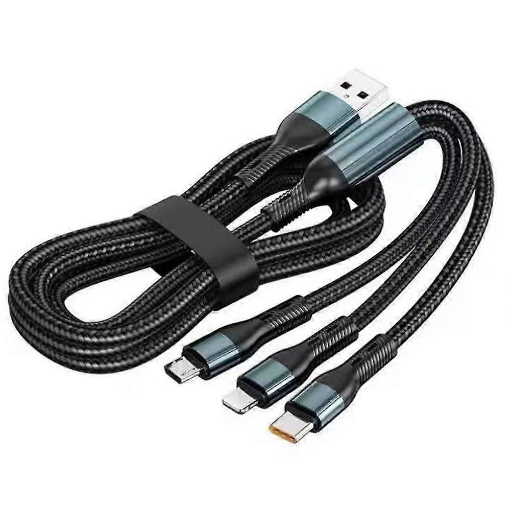 100W Fast Charging Cable 3-in-1 for iPhone/Android/Type-C - Multiple Charger Cable