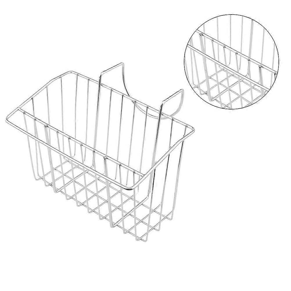 Kitchen Sink Drain Rack Homeowners Simple Design Water Fast Removal Easy Clean 18.5*15cm Hanging Silver 1Set