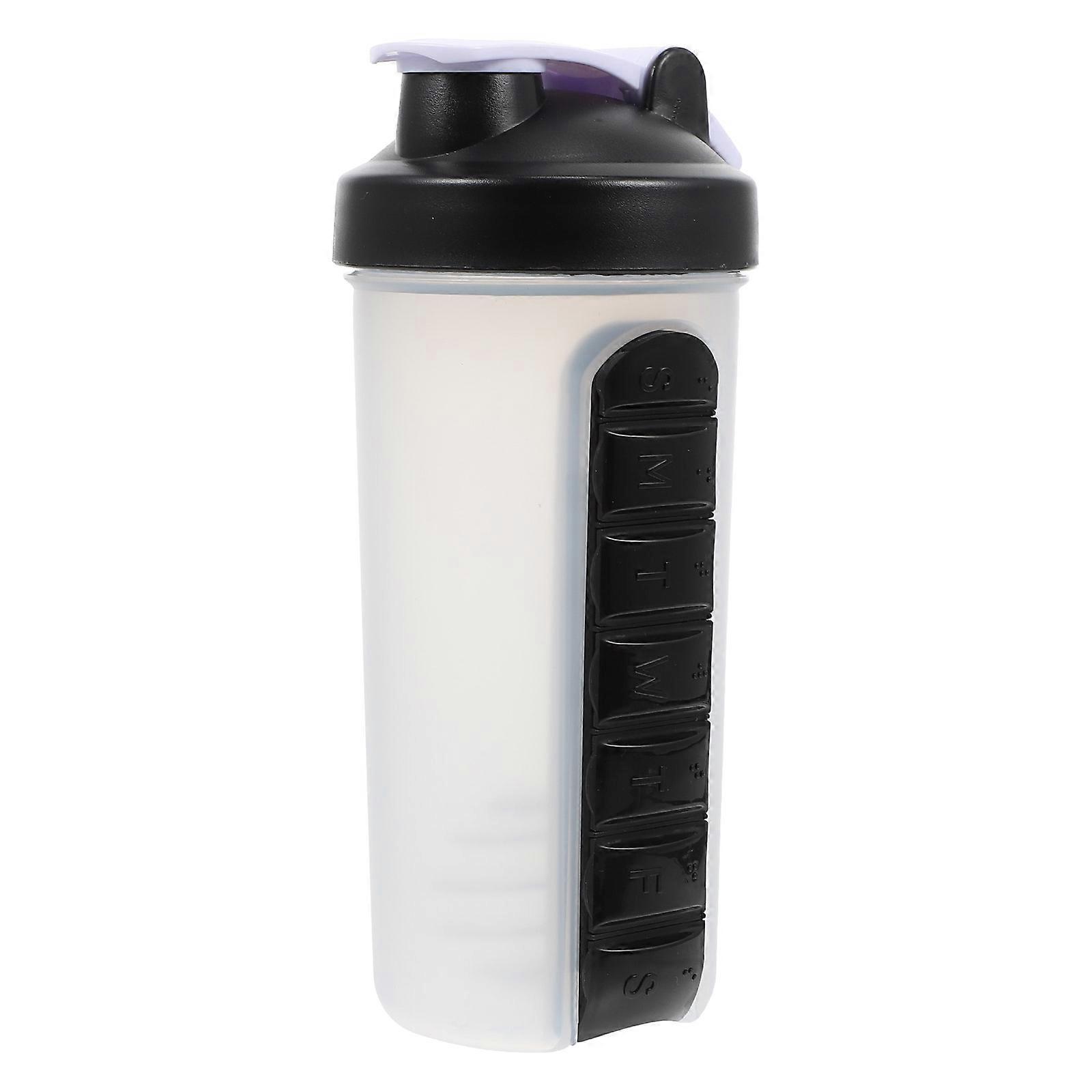 Fitness Drinkware 1Pc Shaker Bottle 2-In-1 Water Bottle For Daily 501-600ml Capacity 1Set