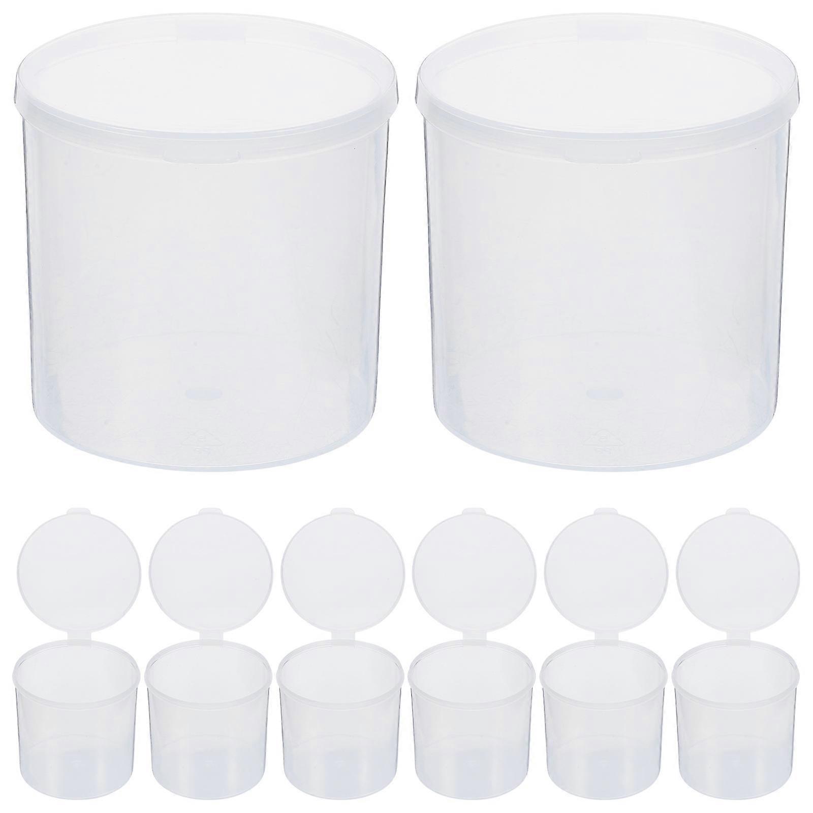 Portable Transparent Storage Box for Cotton Swabs with Lid Dustproof and Space Saving for Home Office Use 12pcs