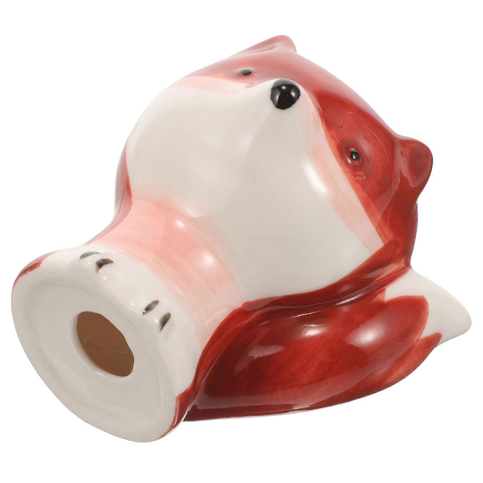 Ceramic Easter Egg Holder   Fox Design, Smooth Surface, Breakfast Egg Cup Tray for Home & Restaurant Use