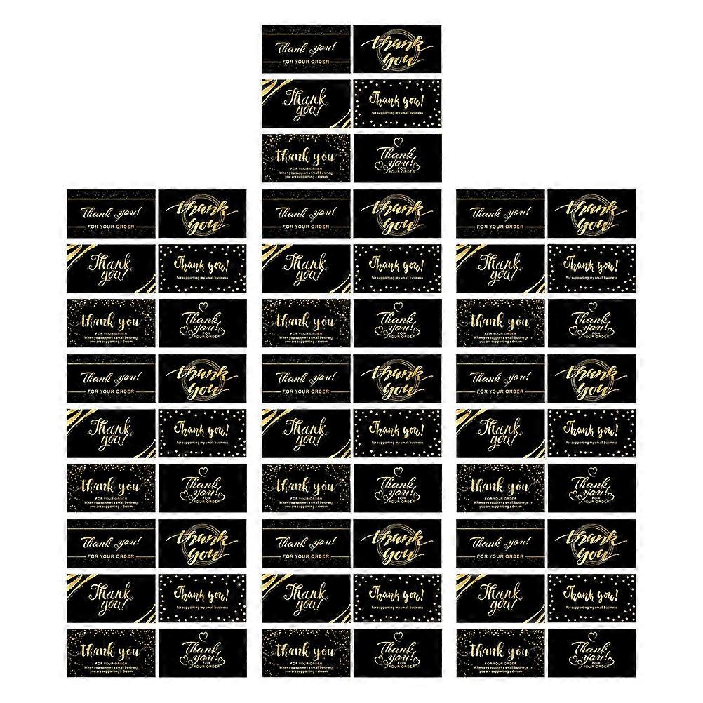 Geschäftliche Dankeskarten, schwarzes Material, 60 Stück