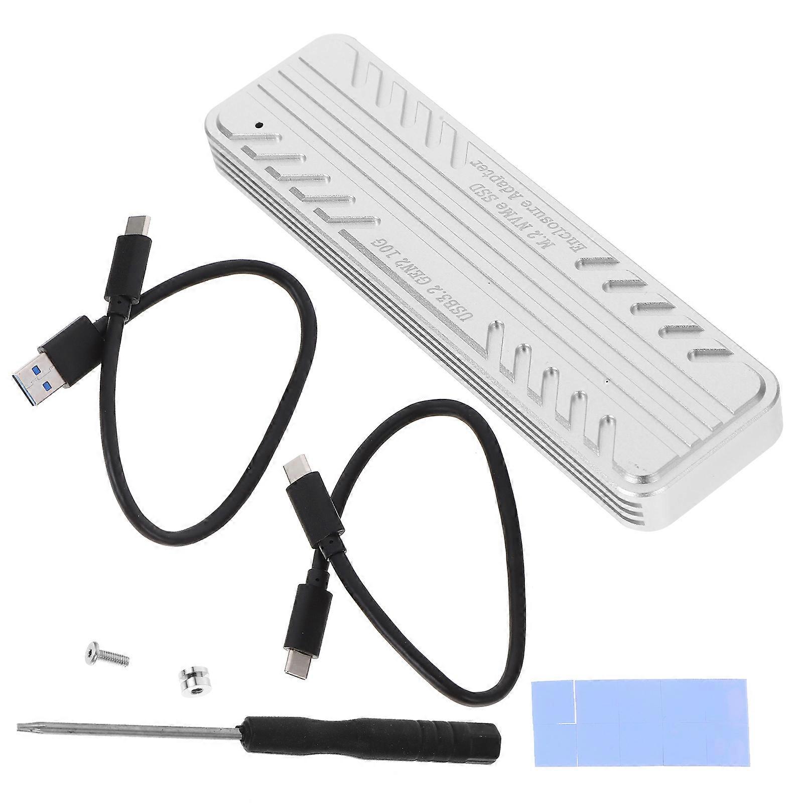 External Ssd Enclosure M2 Ssd Enclosure Aluminum Alloy Data Transfer Tech Enthusiasts 103X28cm High-Speed Transmission 1Pcs