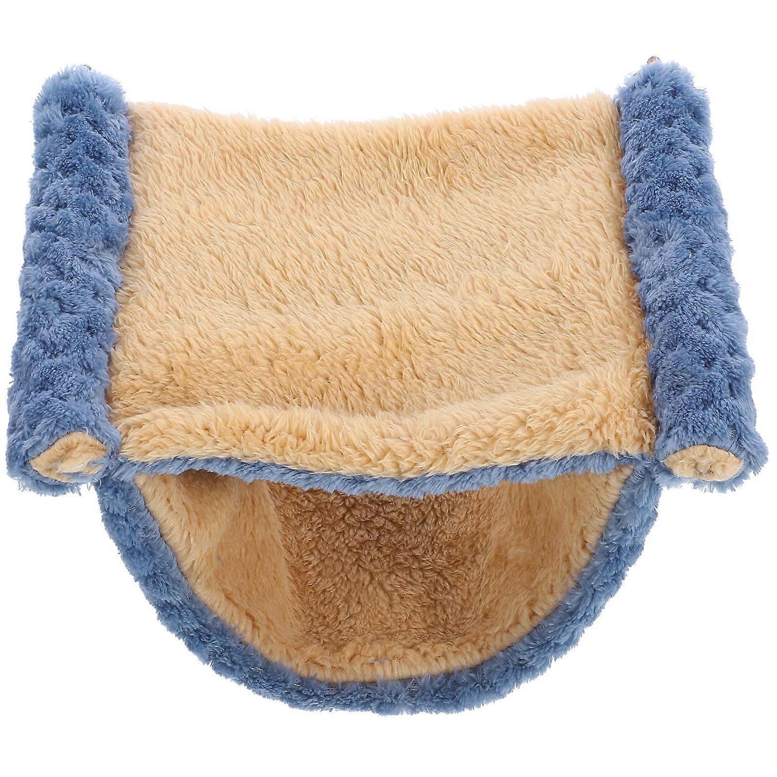 Hamster Hanging Nest for Pet Cage Made of Polyester and Wood Orange Color Lightweight Breathable