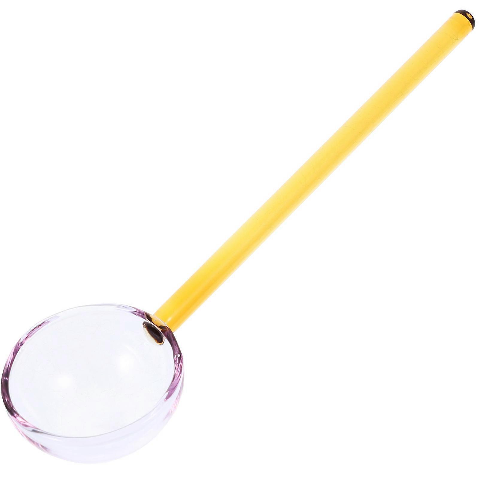 Cute Dessert Spoon Set Creative Design Long-Handled Glass Tableware For Home Use 1Set