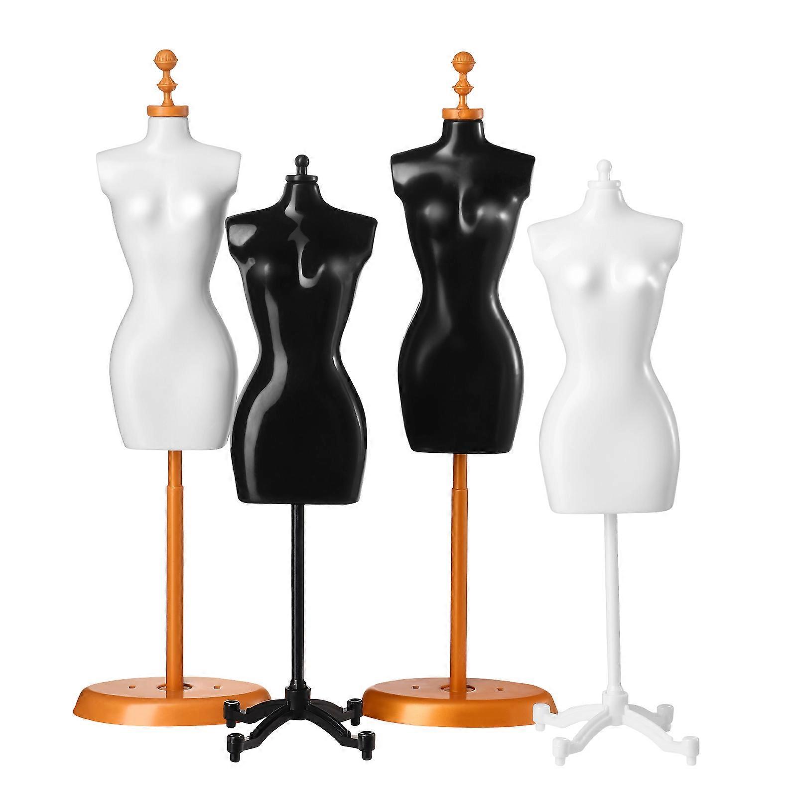 Doll Rack 4pcs Display Support Holder Mini Mannequin Model Stand Plastic Accessories for Doll Clothes