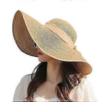 Oversized Giant Beach Sun Hat, Floppy Beach Hats voor vrouwen, Packable Extra Grote Brede Rand Sun Straw Hat voor Lady Summer Cap