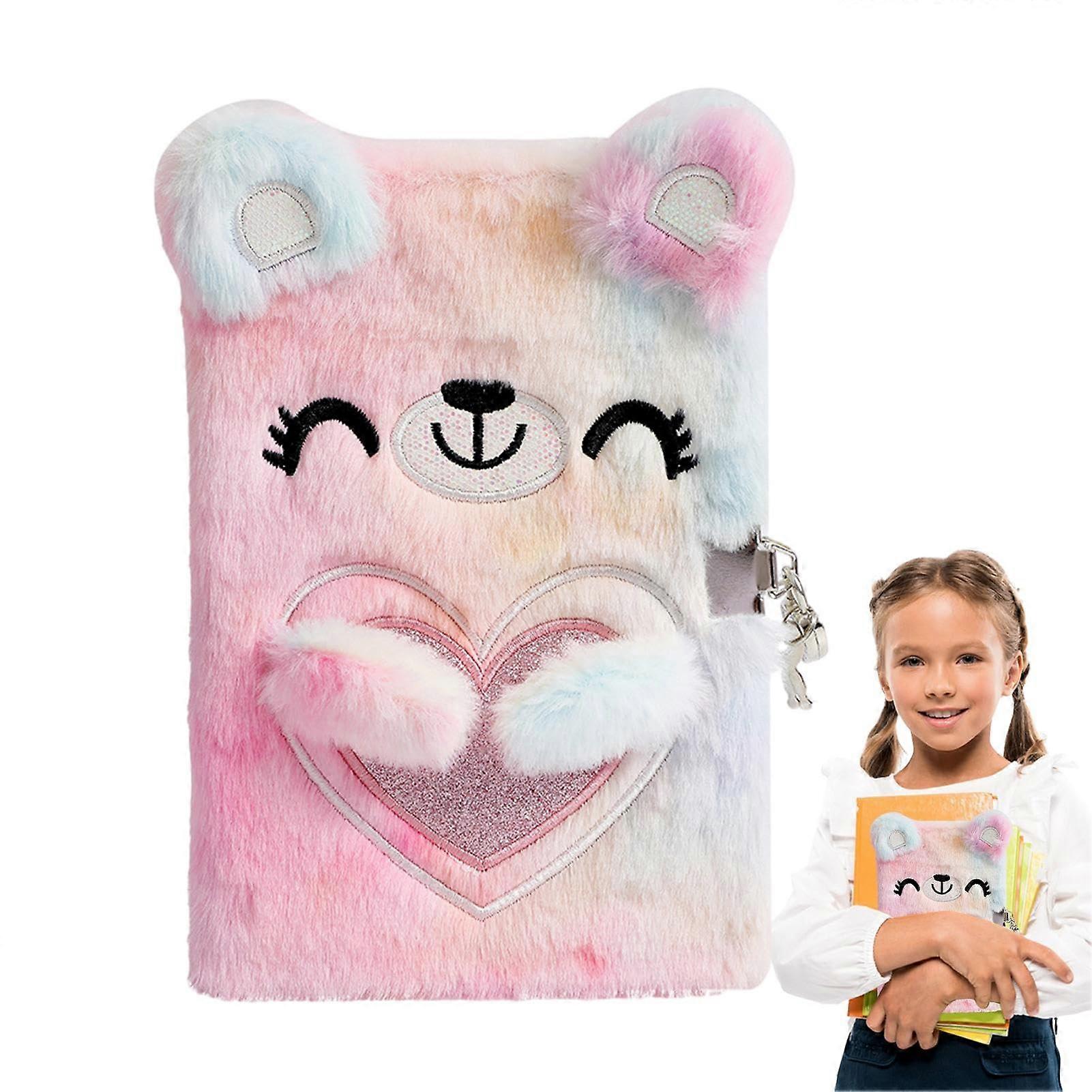 Kids Diary For Girls With Lock And Key, Plush 80-Page Journal, Secret Diary, Writing And Drawing 2