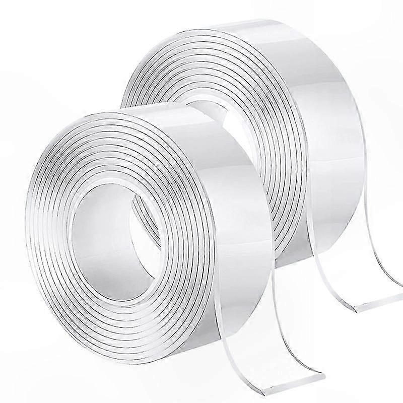 Nano Tape Transparent Washable Double-Sided Adhesive Strip, Removable Traceless Gel for Various Surfaces