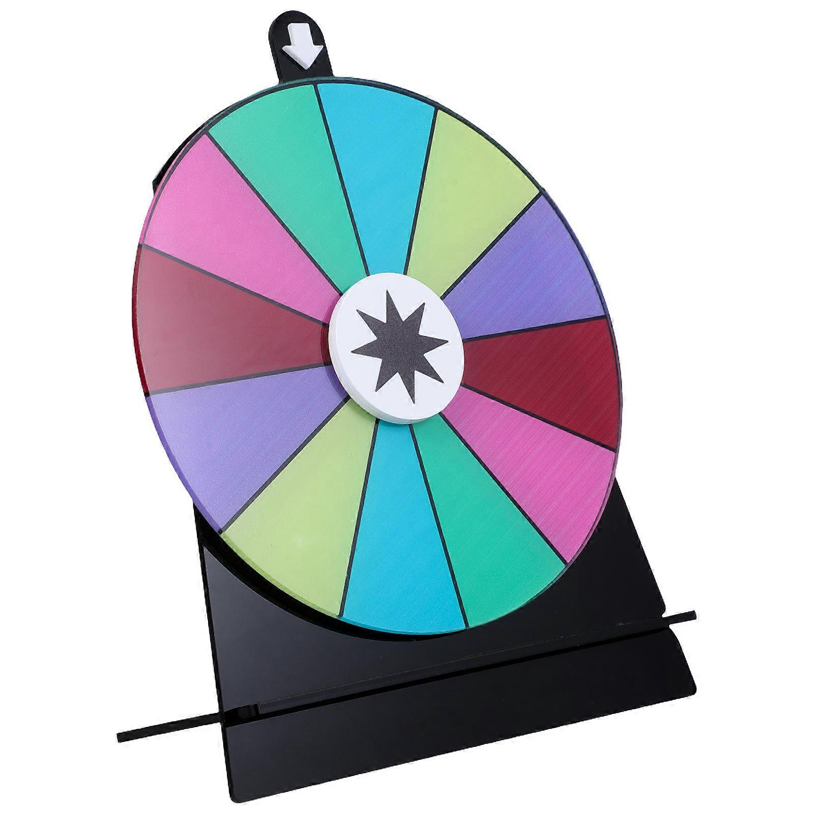 Rotating Fortune Wheel Prize Setting Game For Event Organizers And Party Hosts 7.9X5.9X2.8in Multi Color 1Pcs