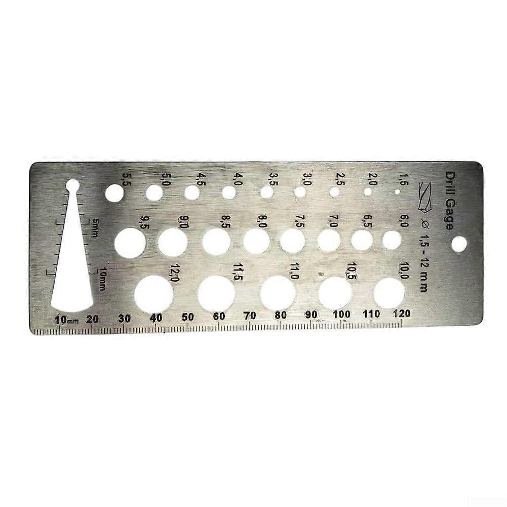 Stainless Steel Gauges for Precision Measurement, Quick Identification of Drill Sizes, 1-13mm Size, Robust and Durable