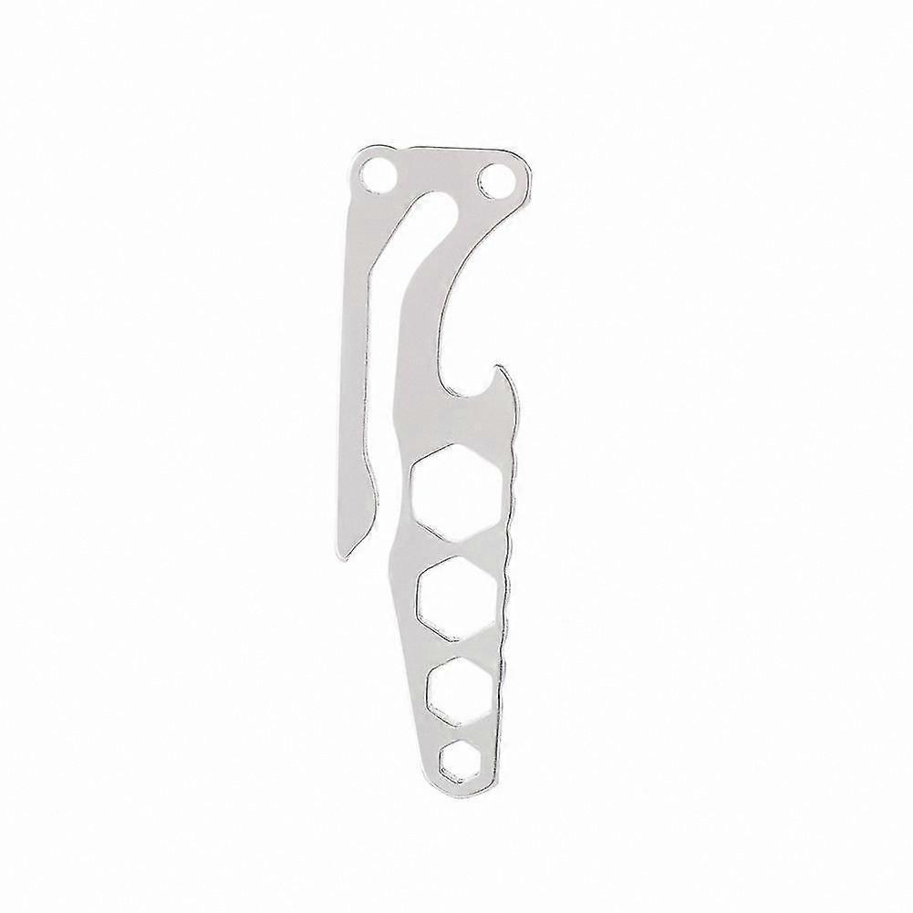 Compact Steel Keychain Tool with Hex Wrench and Bottle Opener Functionality for Everyday Carry Utility Accessory Solution