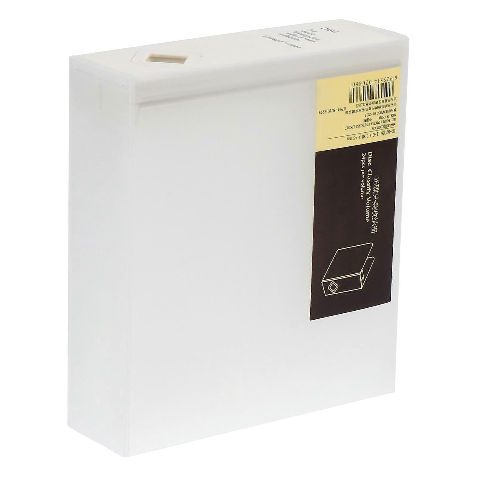 CD Optical Disks Storage Box With Humanized Design For Bedroom Home Vehicle Use In White Color 1Pack