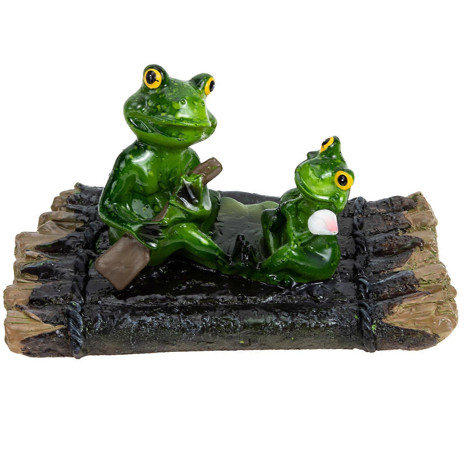 Masteelf Frogs Garden Decoration 2Pcs Resin Frogs Craft Adornment Imitation Frogs Decor