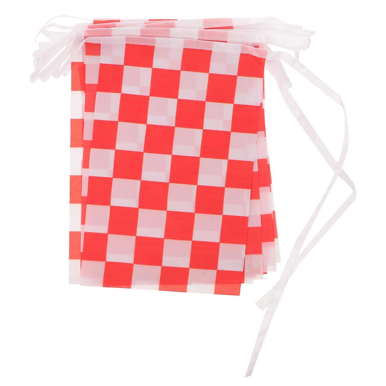 Racing Banner 1 String Of Checkered Racing Flags For Outdoor Decorations 7M Long Multi Decorative 20Flags Per String