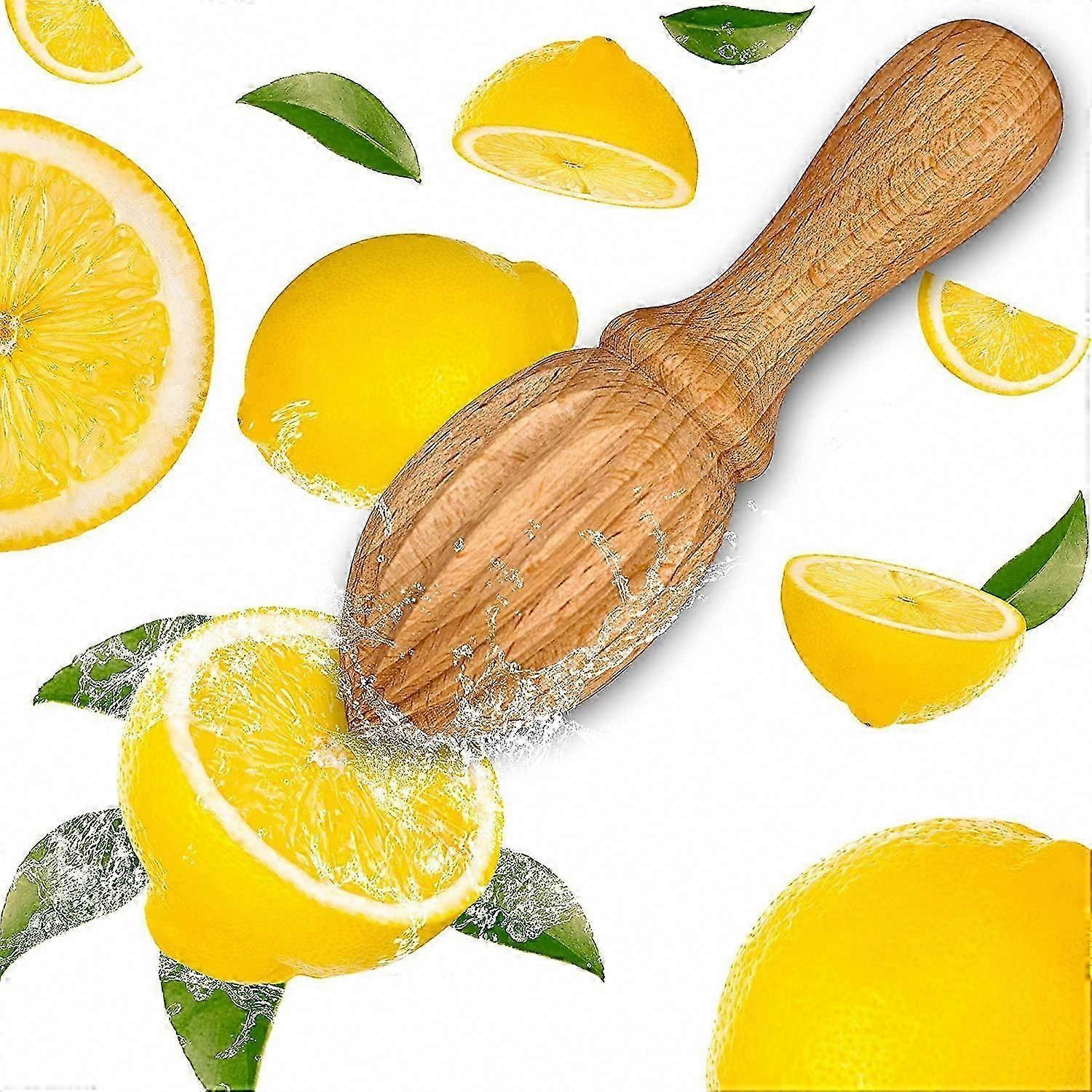 Lemon Squeezer Citrus Easy - Hand Juicer Citrus - Lemon Orange Juicer Juicer Wood -Hand Juicer Squeeze Texture Variation