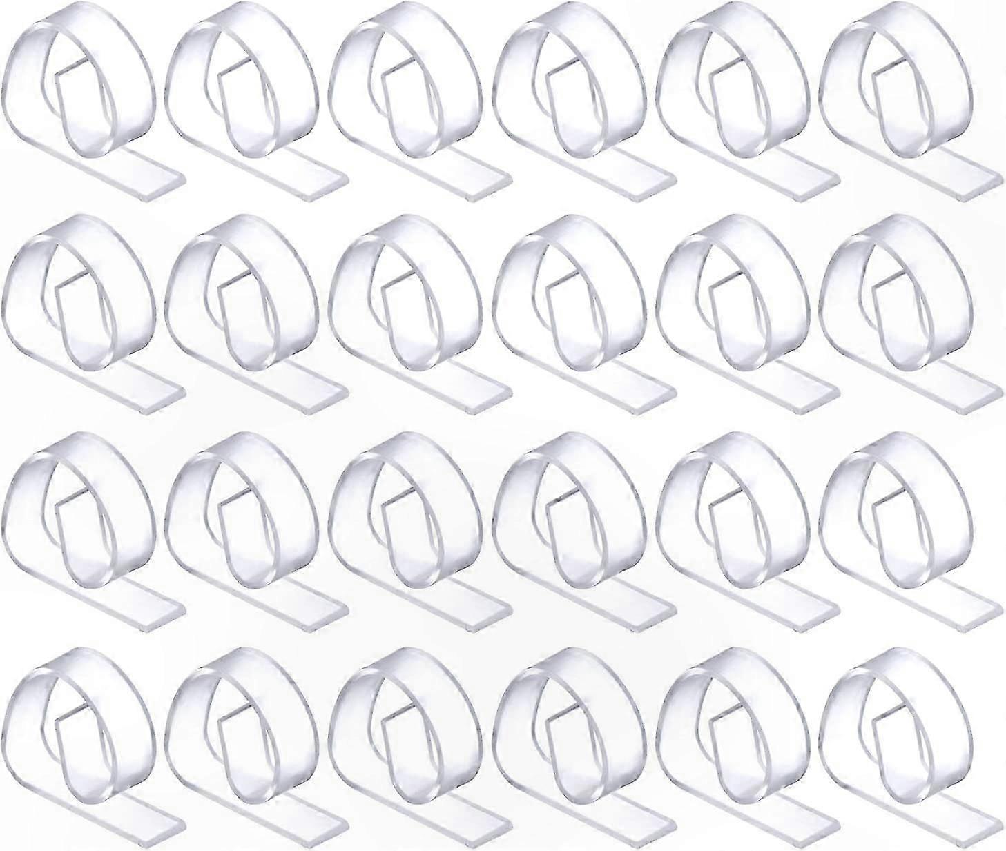 Clear Plastic Tablecloth Clips, 24 Pack for Picnic and Party Use