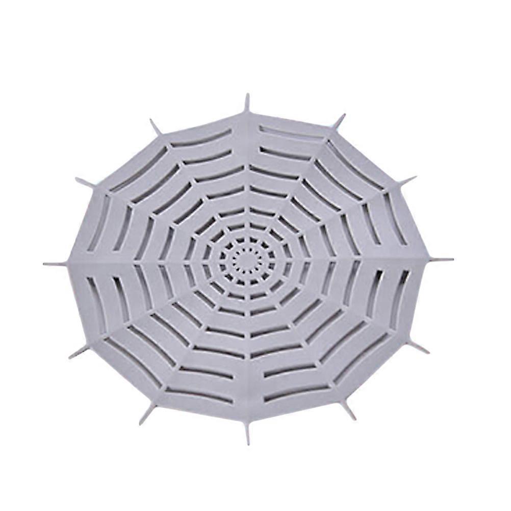 5pcs Sink Sewer Filters Spider Web Shaped Mesh for Kitchen Bathroom Grey Made of TPR Material