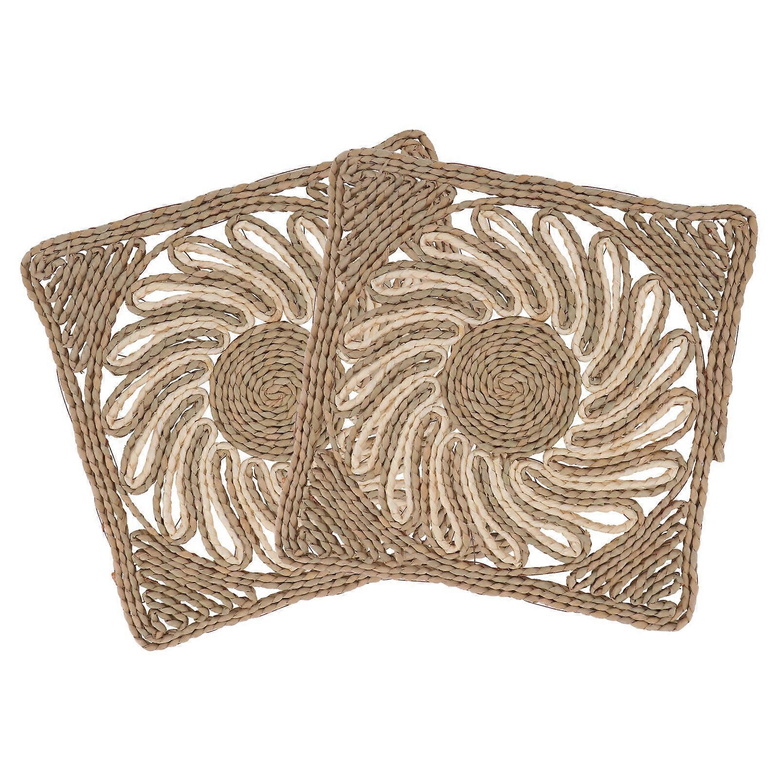 Cup Mats For Drinks 2Pack Handmade Round Coaster Heat Resistant Table Protection Home Use Assorted Color