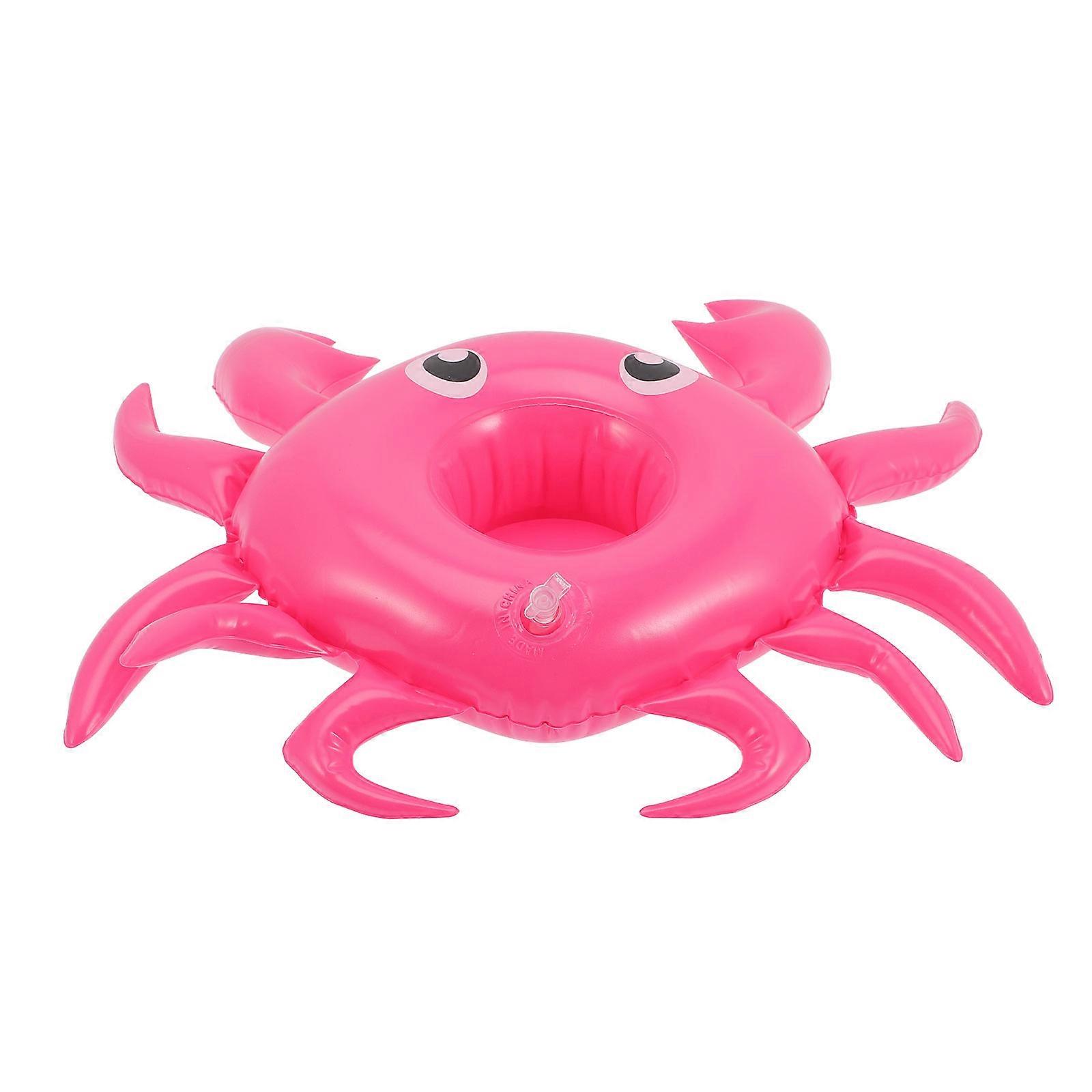 4pcs Inflatable Cup Holders Pool Floating Cup Holders Cartoon Drink Floats