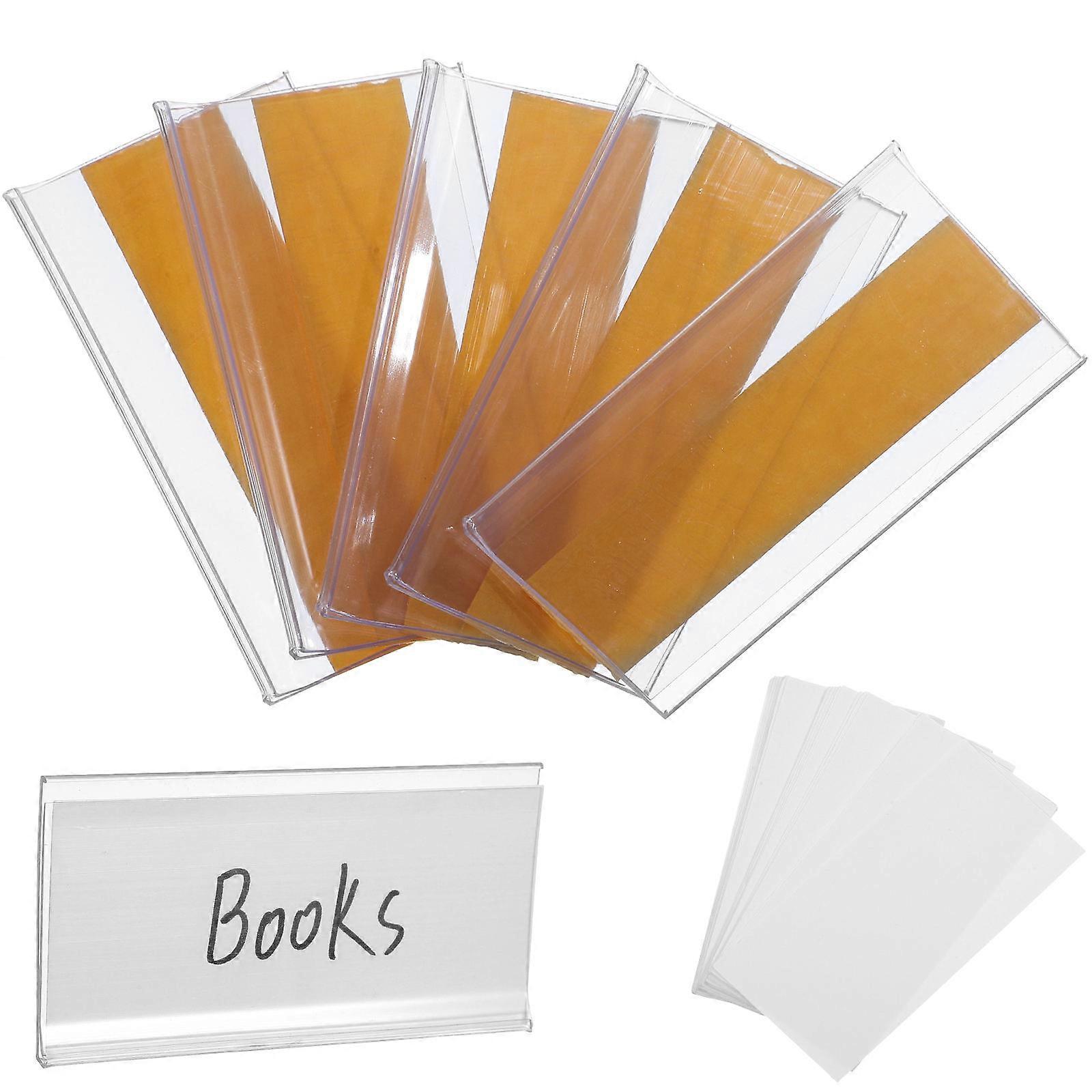 Wire Shelf Labels 60 Pcs Rectangular Design Easy Installation For Home Storage Office Organization PVC Material