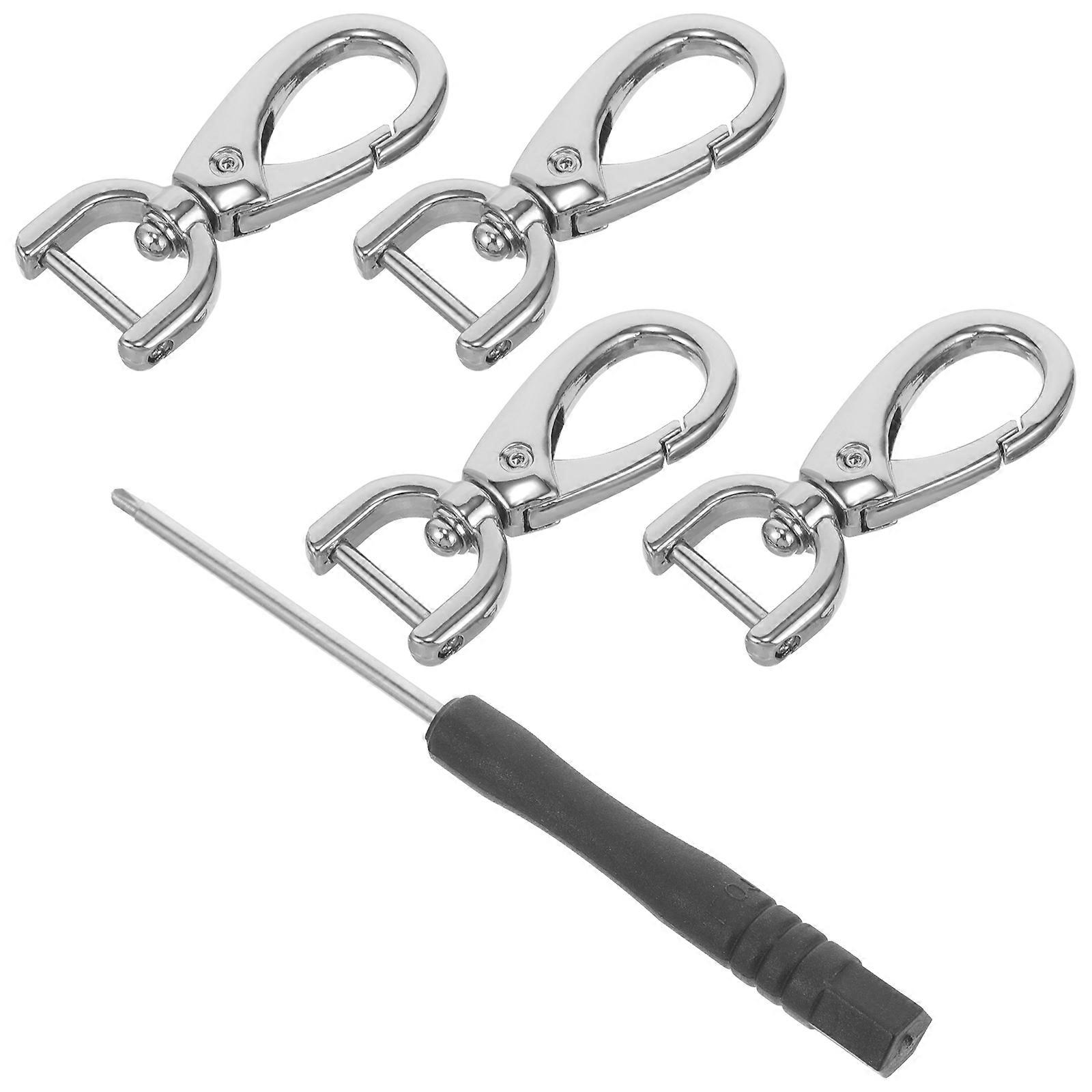 4pcs Portable Adjustable Alloy Ring Buckles for Bags Removable Bag Accessory