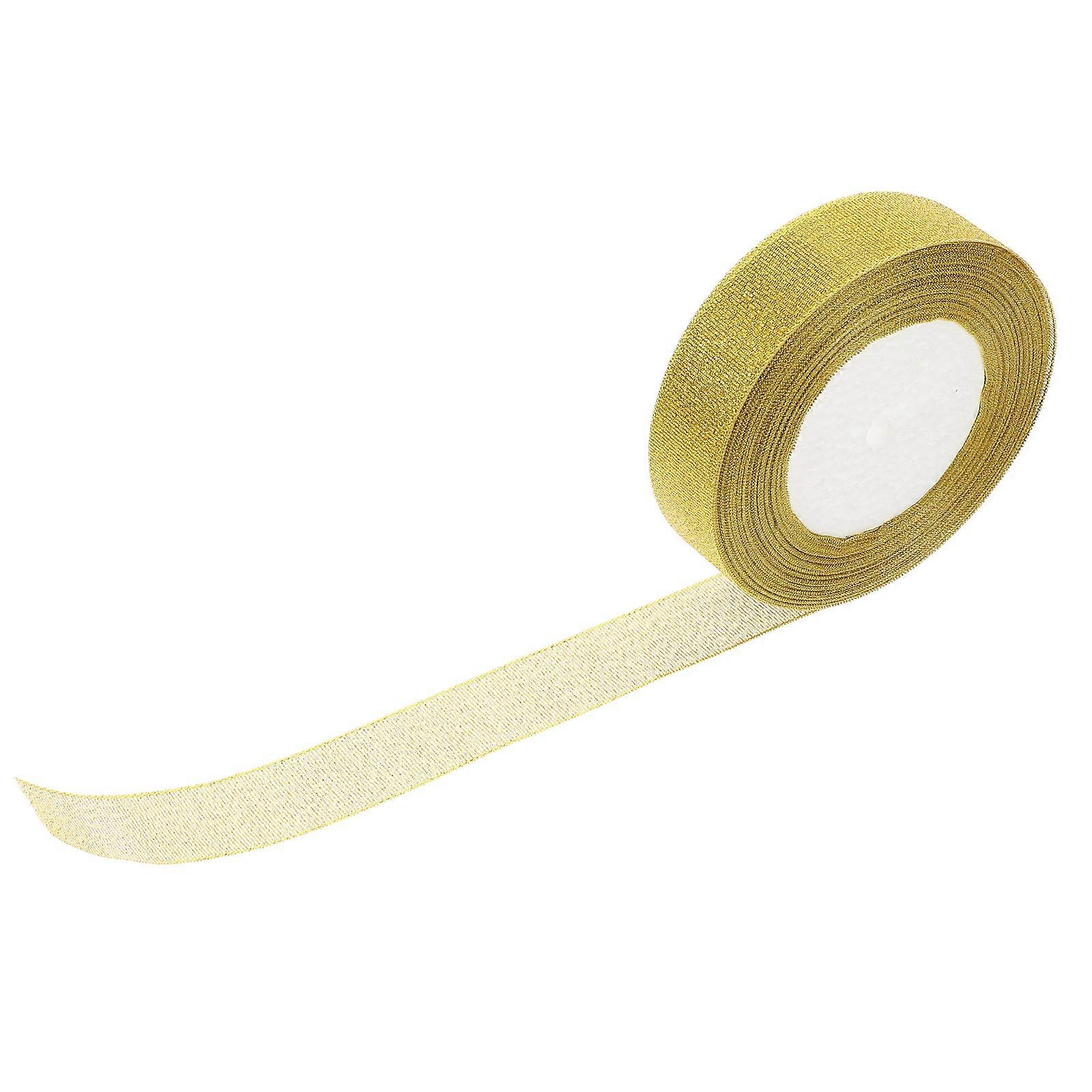 Decorative Wrapping Ribbon 1 Roll Golden Delicate Craft Ribbon For DIY Lovers And Craftsmen 2200X2.5Cm Ideal For Home Decoration
