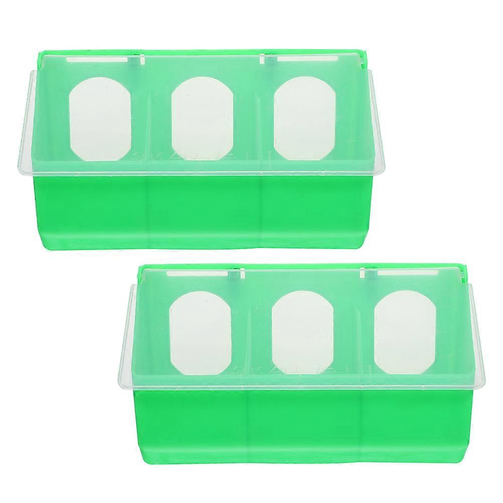 Hanging Bird Feeder 2Pcs Buckle Design Perfect For Bird Owners Light Green Durable Feeding Solution
