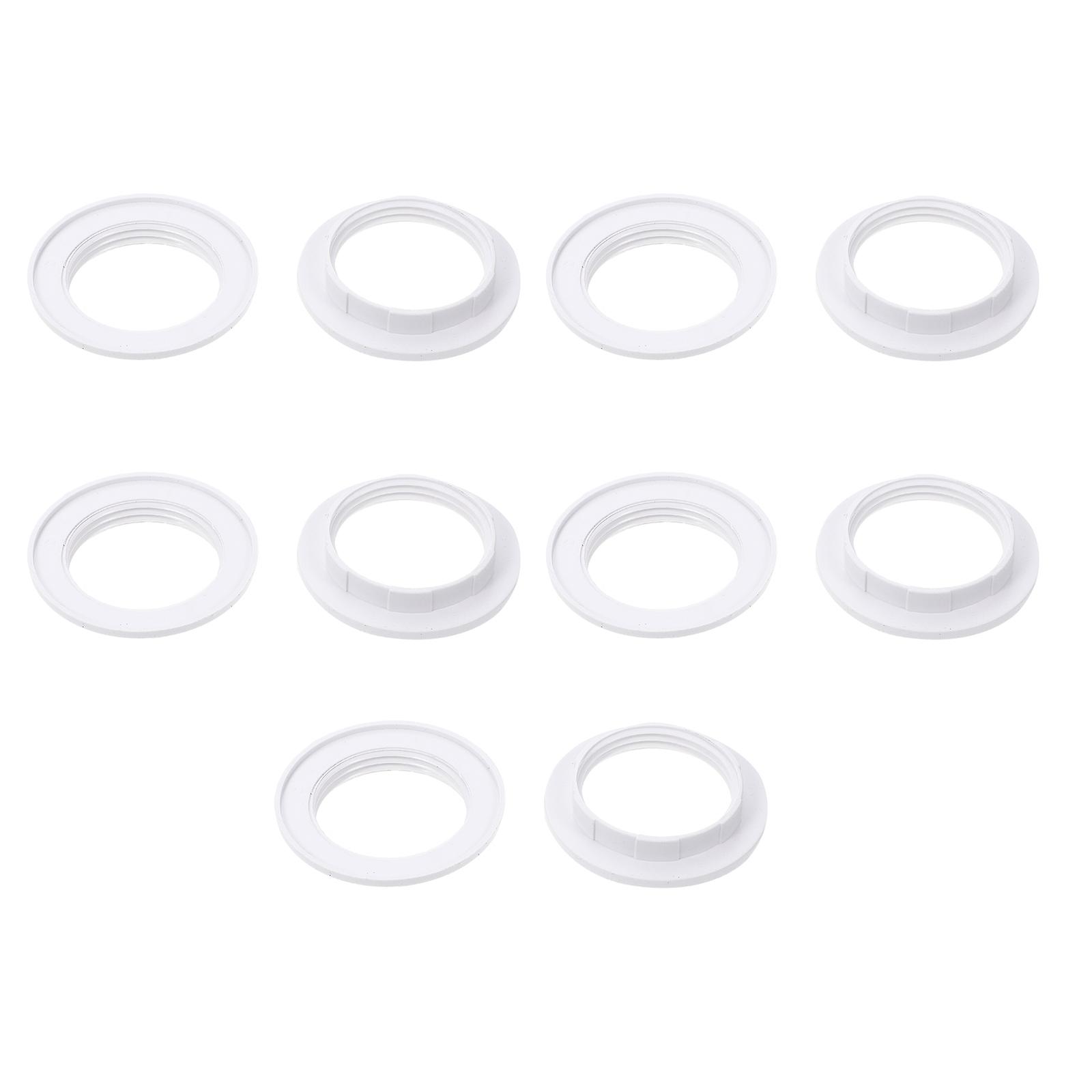 E27 Lamp Holder Ring for Light White Plastic Fixing Accessory 10 Pieces Easy to Install