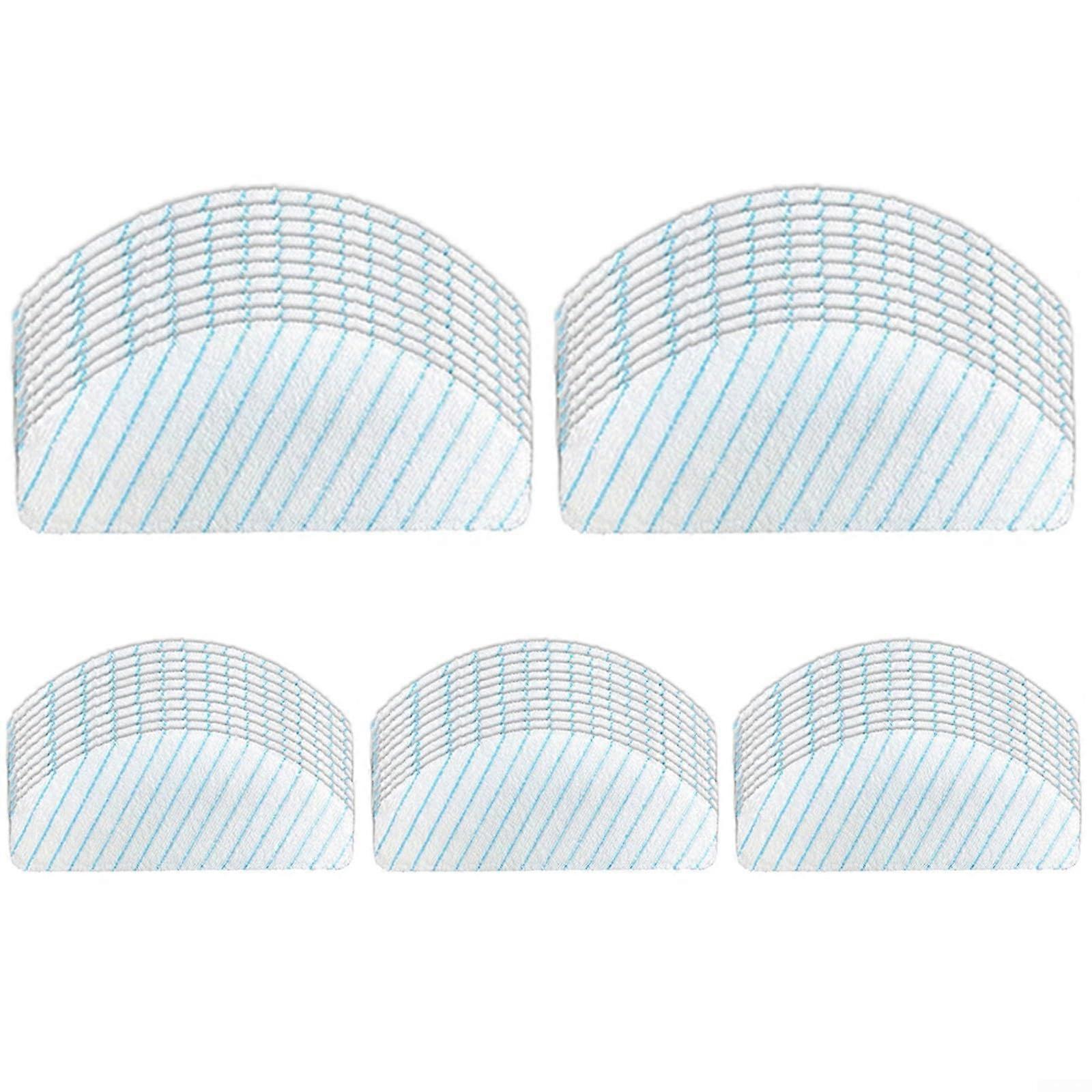Replacement Mop Pads 50-Pack For Deebot OZMO T8 And AIVI K1Q8 Robot Vacuums, Disposable Microfiber, Soft And Strong