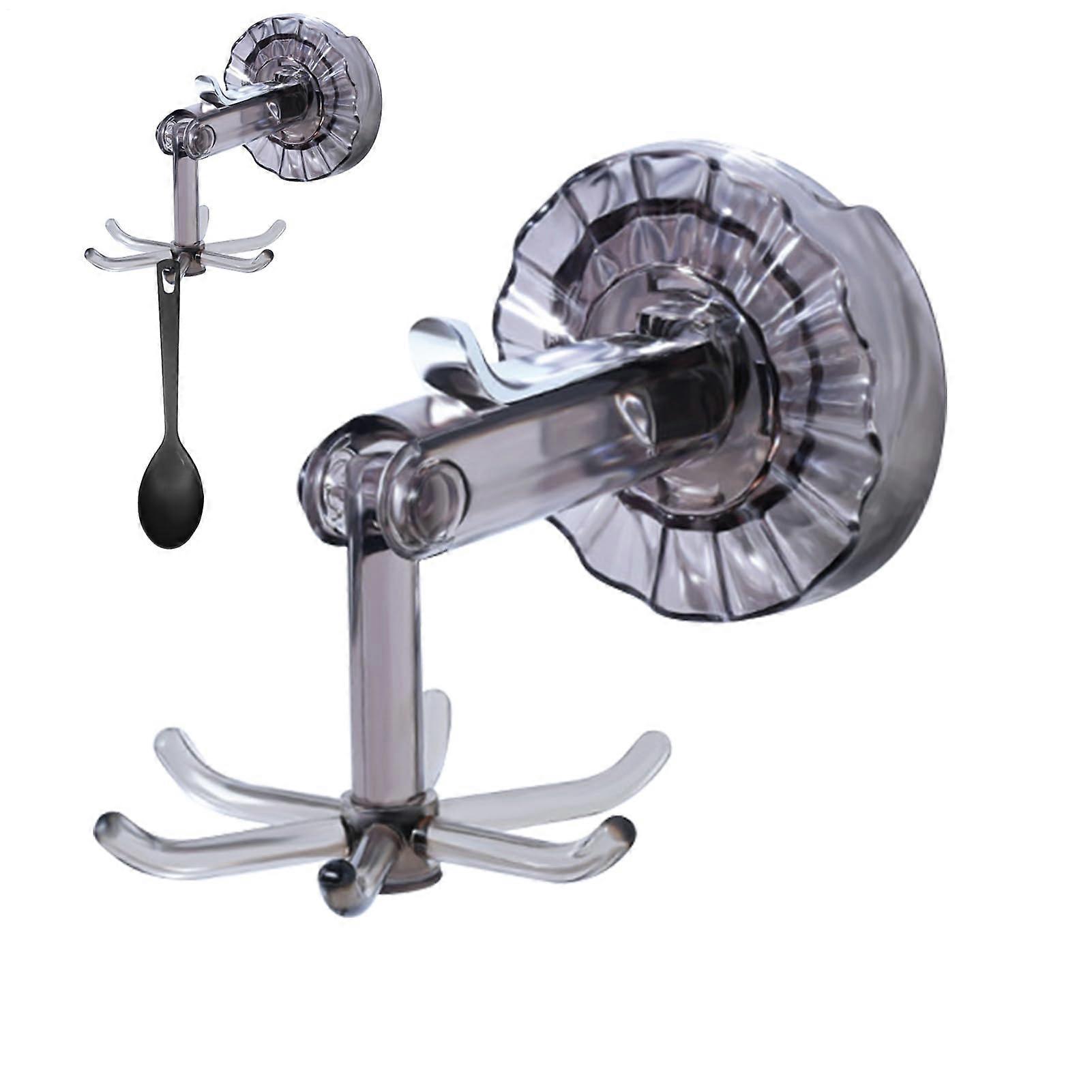 Self-Adhesive Rotating Hook Hanger, Stable Under-Cabinet Hook for Kitchen Utensils, Towel Holder and Storage Solutions