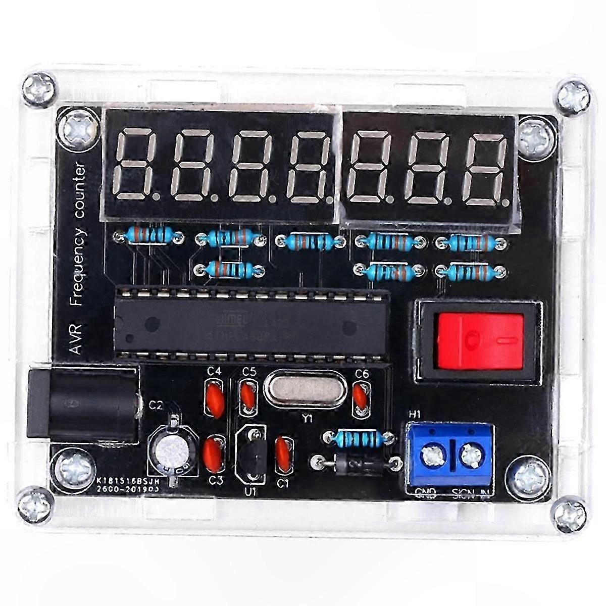 Digital Frequency Meter 10MHz Counter DIY Kit with Enclosure for AVR Microcontroller Projects