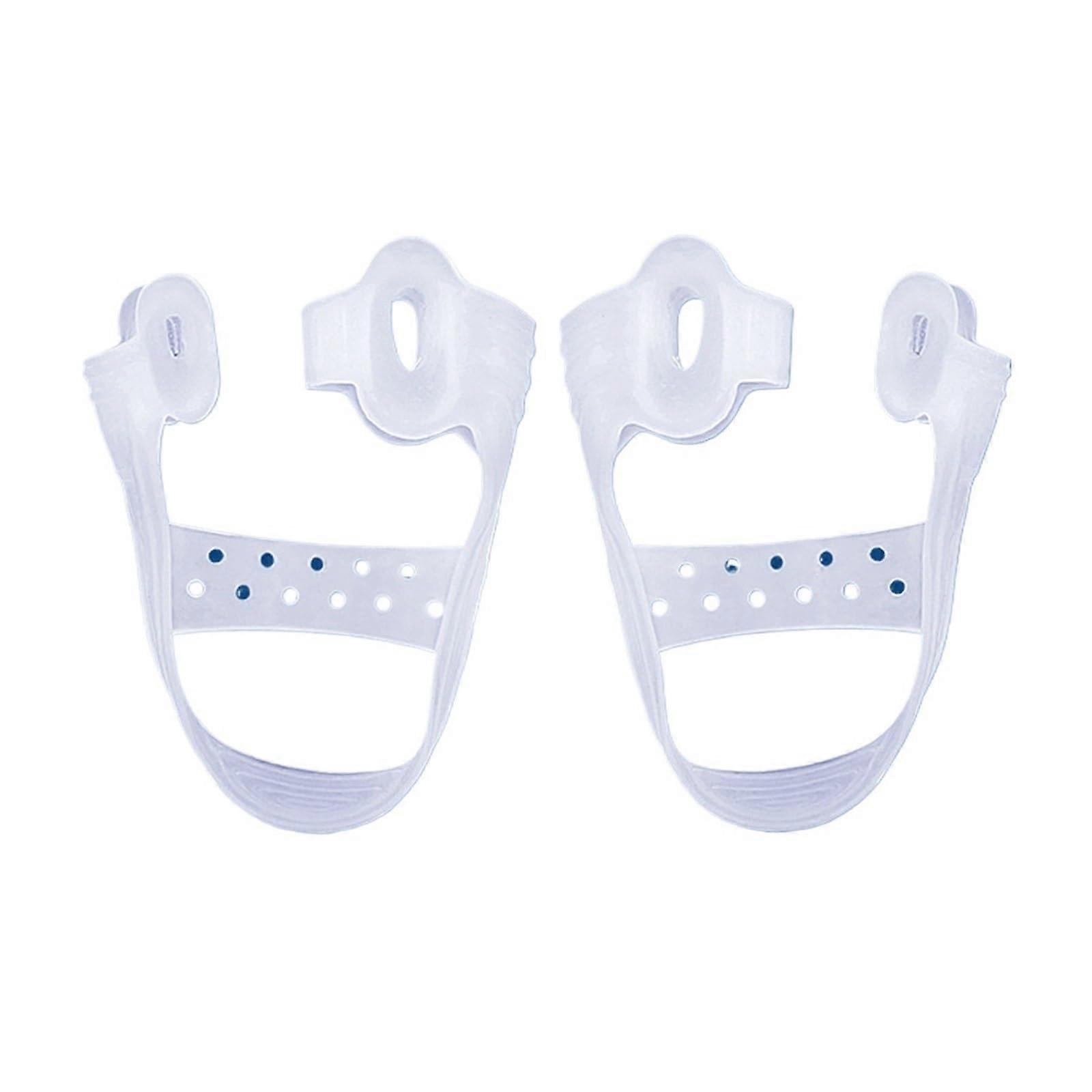 Bunion Corrector Strap Foot Hallux Valgus Braces Resilient Toe Separator Straightener Bunion Tension Strap Pedicure(White)