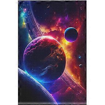Planeta Céu Estrelado 300 Peças Quebra-cabeças de Madeira para Adultos & Crianças - Quebra-cabeças para Adultos Adolescentes Divertidos Jogos de Quebra-cabeças